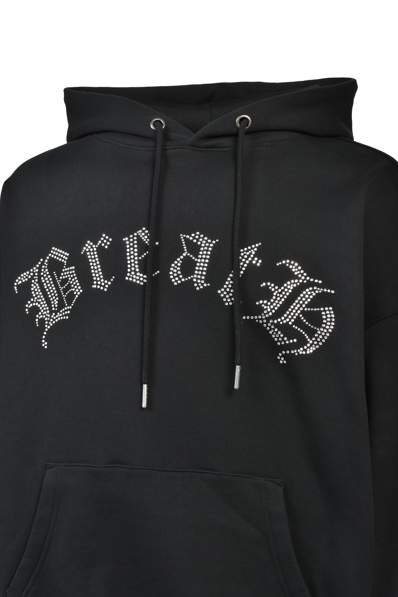 OLD ENGLISH LOGO RHINESTONE HOODIE / BLACK ｜BREATH ブレス - BAD