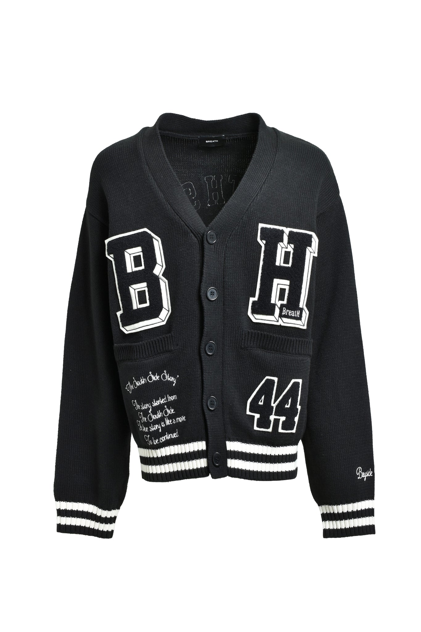 BH PATCH KNIT CARDIGAN / BLACK