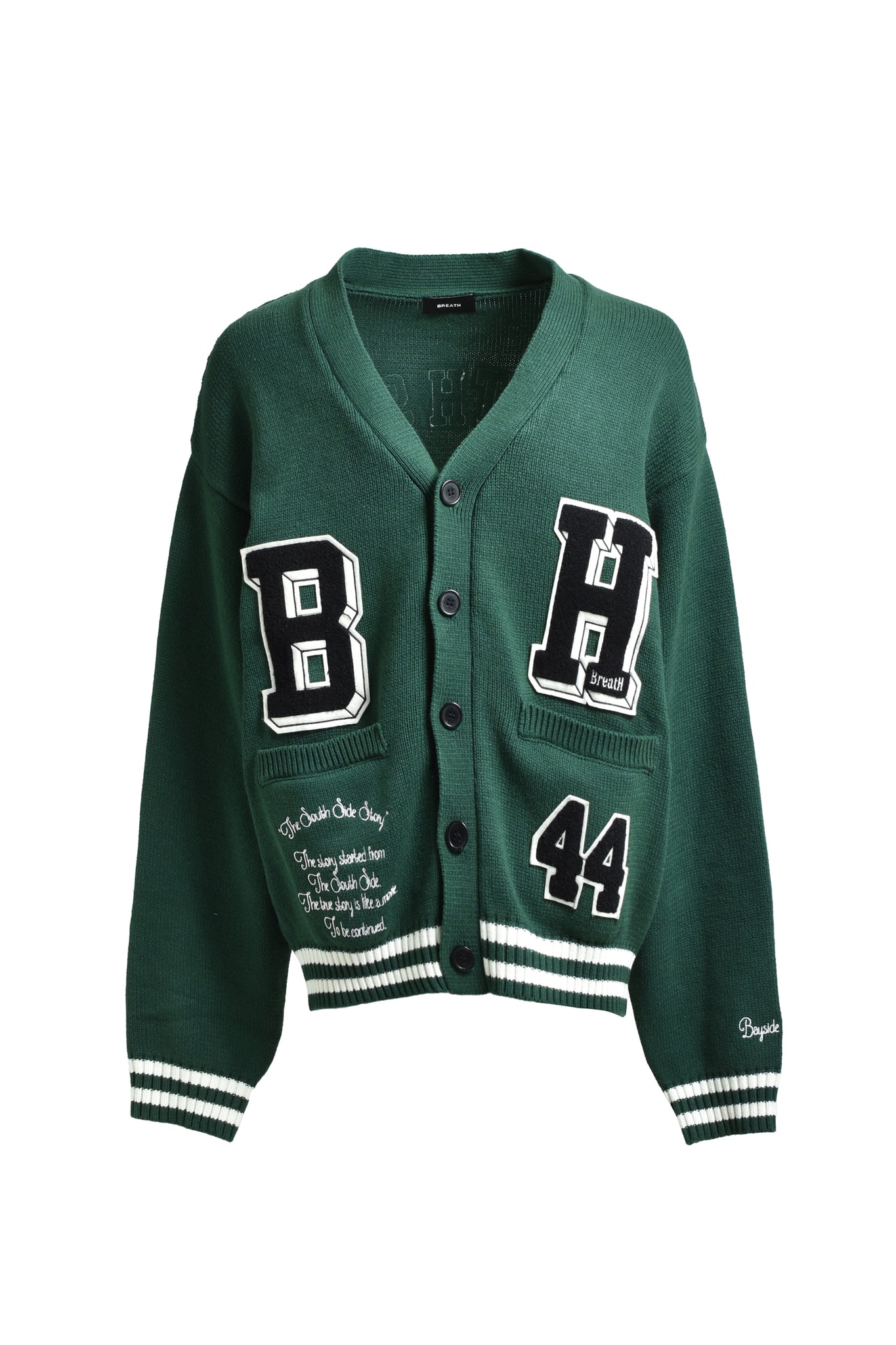 BH PATCH KNIT CARDIGAN / GREEN