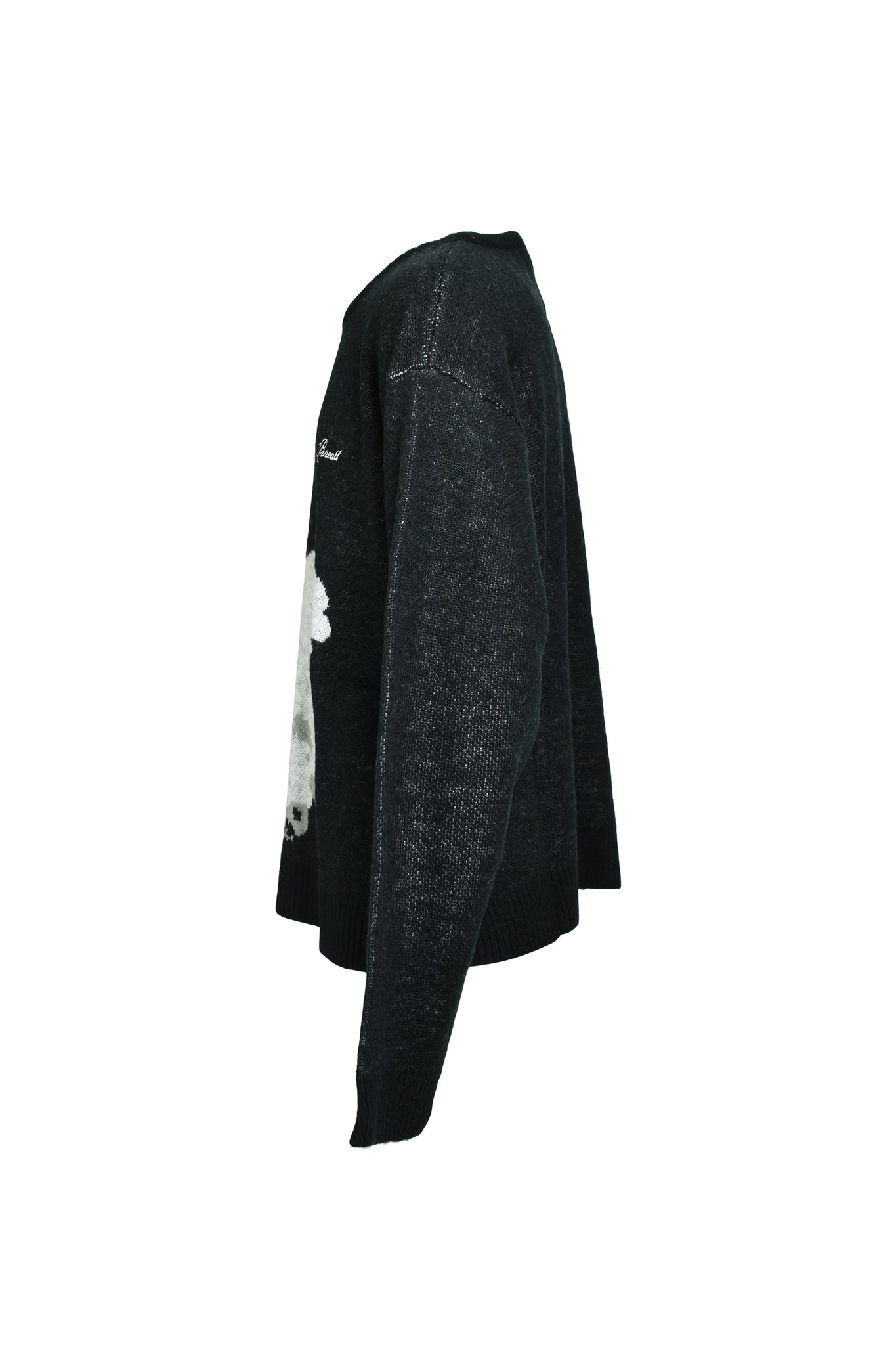 ANGEL SCRIPT LOGO MOHAIR KNIT / BLACK