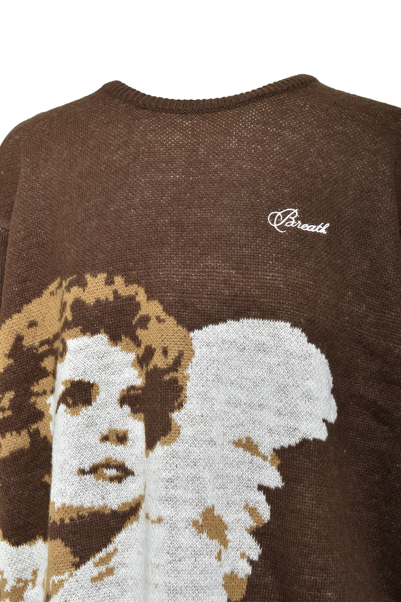 ANGEL SCRIPT LOGO MOHAIR KNIT / BROWN