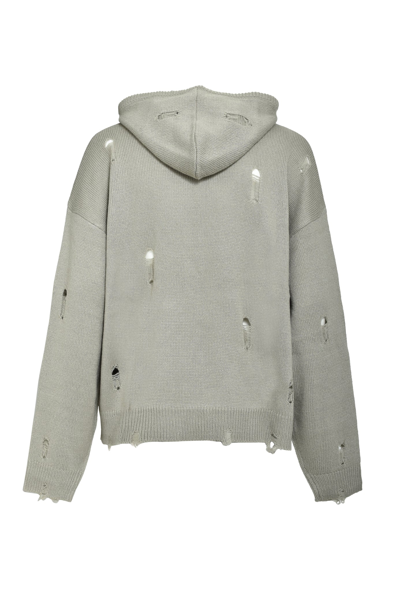 SOUTHSIDE CROSS DAMAGE MOHAIR HOODIE / DUST