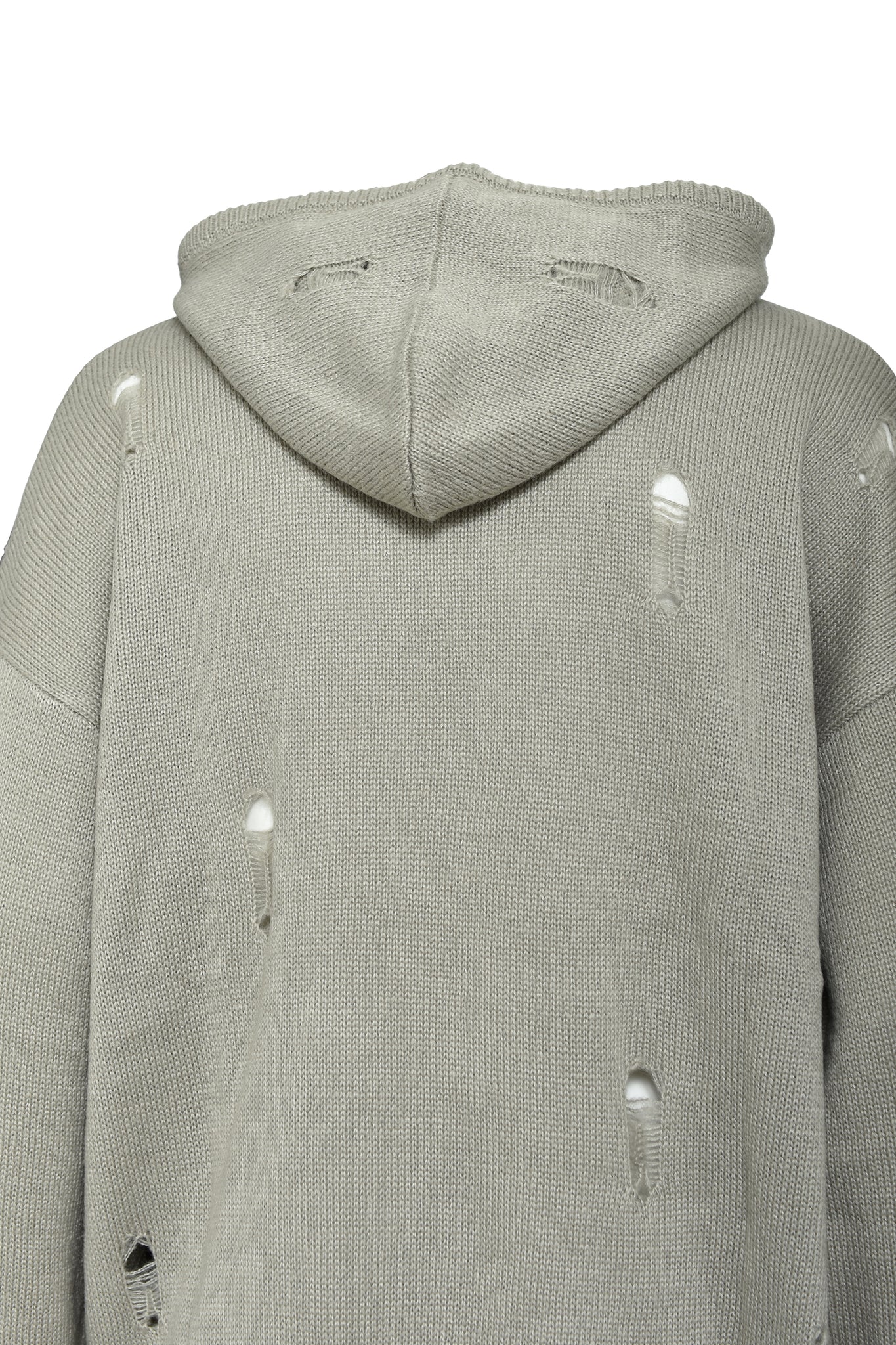 SOUTHSIDE CROSS DAMAGE MOHAIR HOODIE / DUST