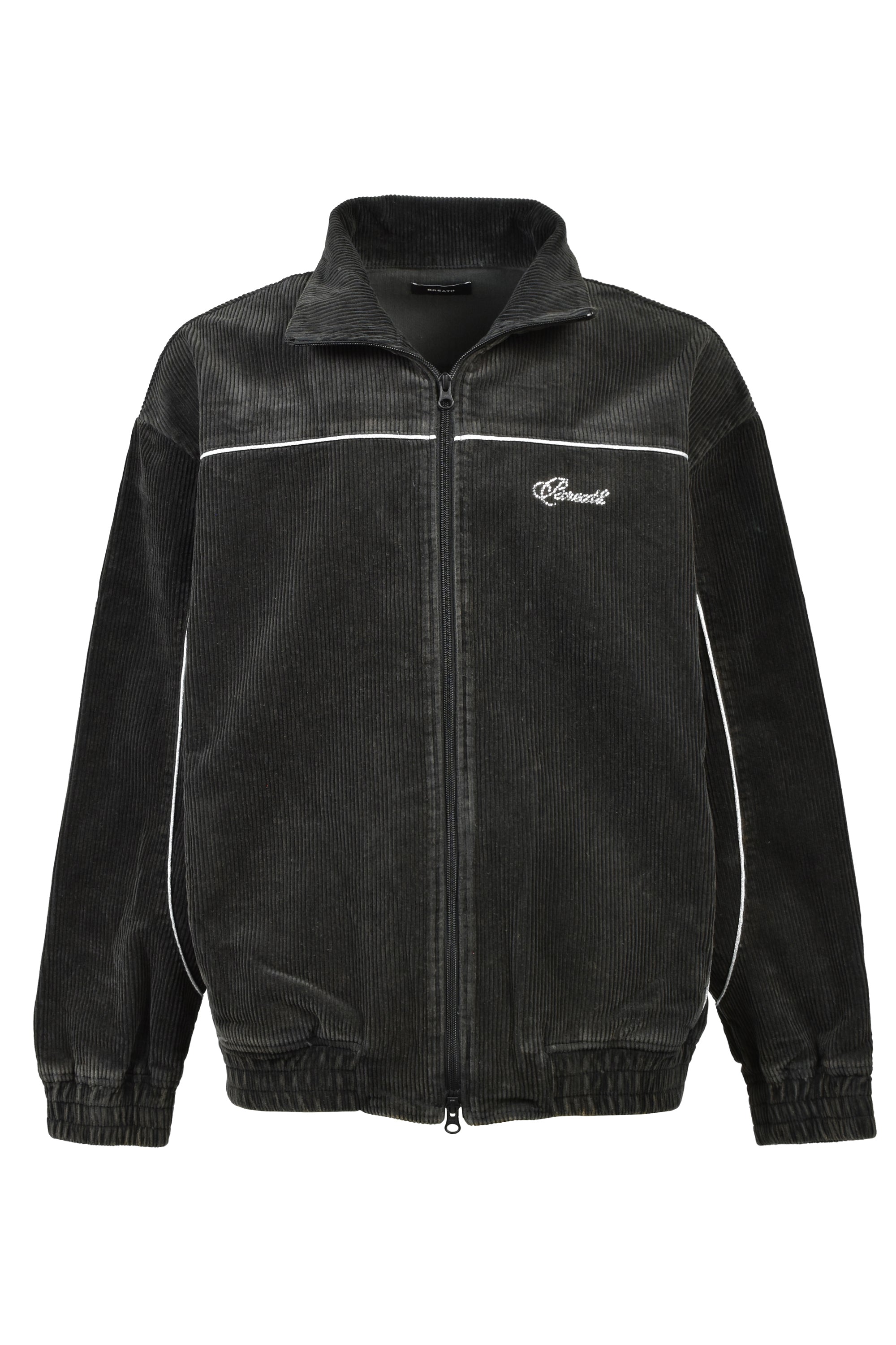 SCRIPT LOGO PIPING CORDUROY TRACK JACKET / BLACK ｜BREATH ブレス