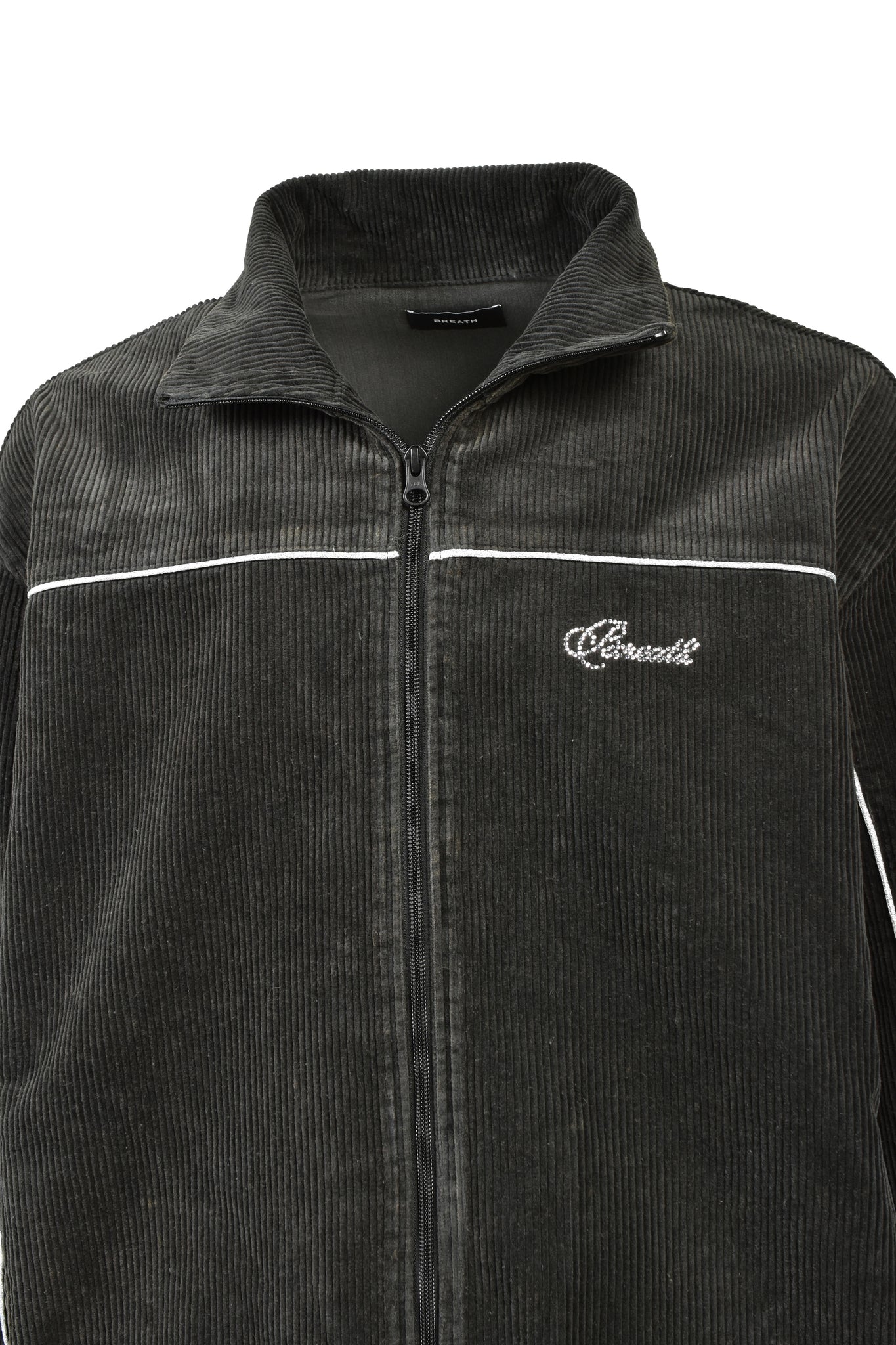 SCRIPT LOGO PIPING CORDUROY TRACK JACKET / BLACK ｜BREATH ブレス 