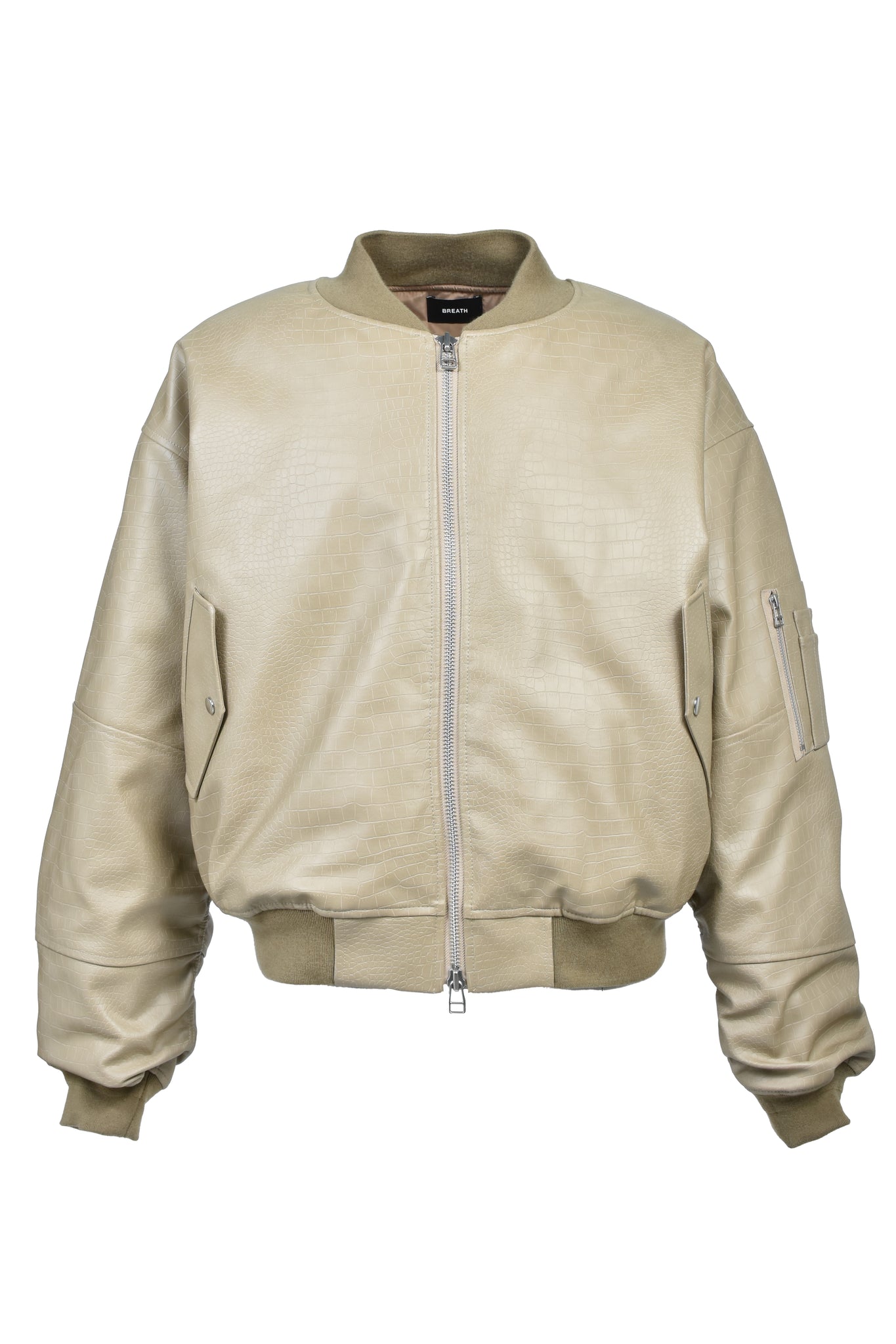 FAUX CROCODILE BOMBER JACKET / BEIGE ｜BREATH ブレス - BAD HOP