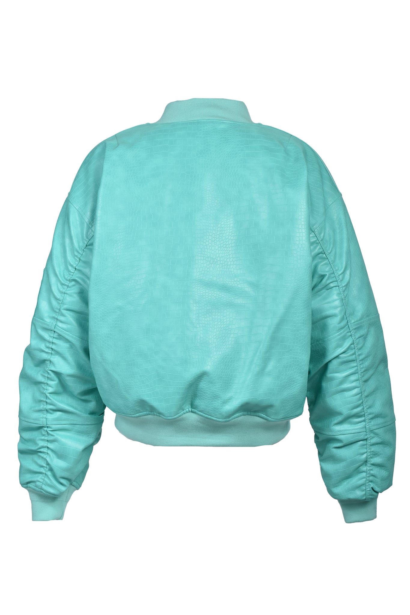 FAUX CROCODILE BOMBER JACKET / TURQUOISE ｜BREATH ブレス - BAD HOP