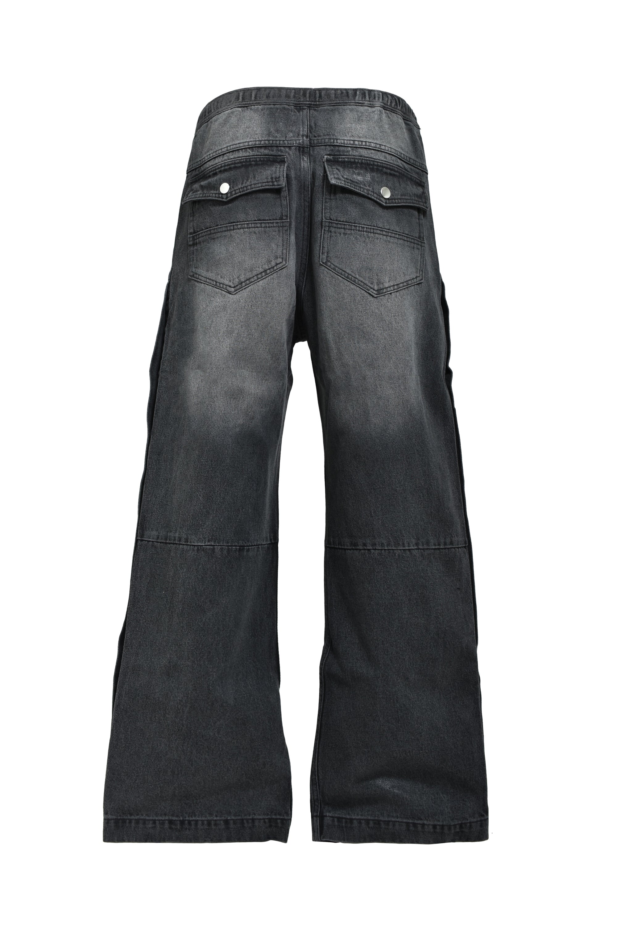 COATING SIDE BUTTON DENIM PANTS / BLACK – BREATH - サイズ ウエスト