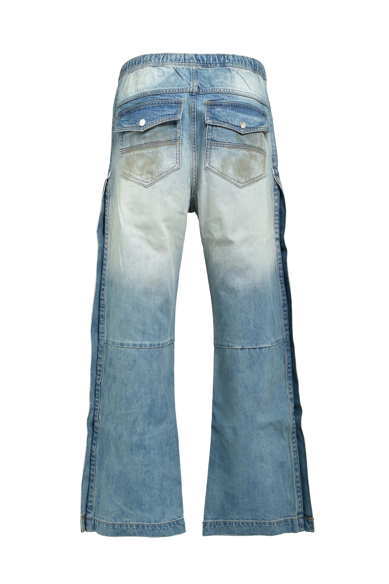 COATING SIDE BUTTON DENIM PANTS / INDIGO