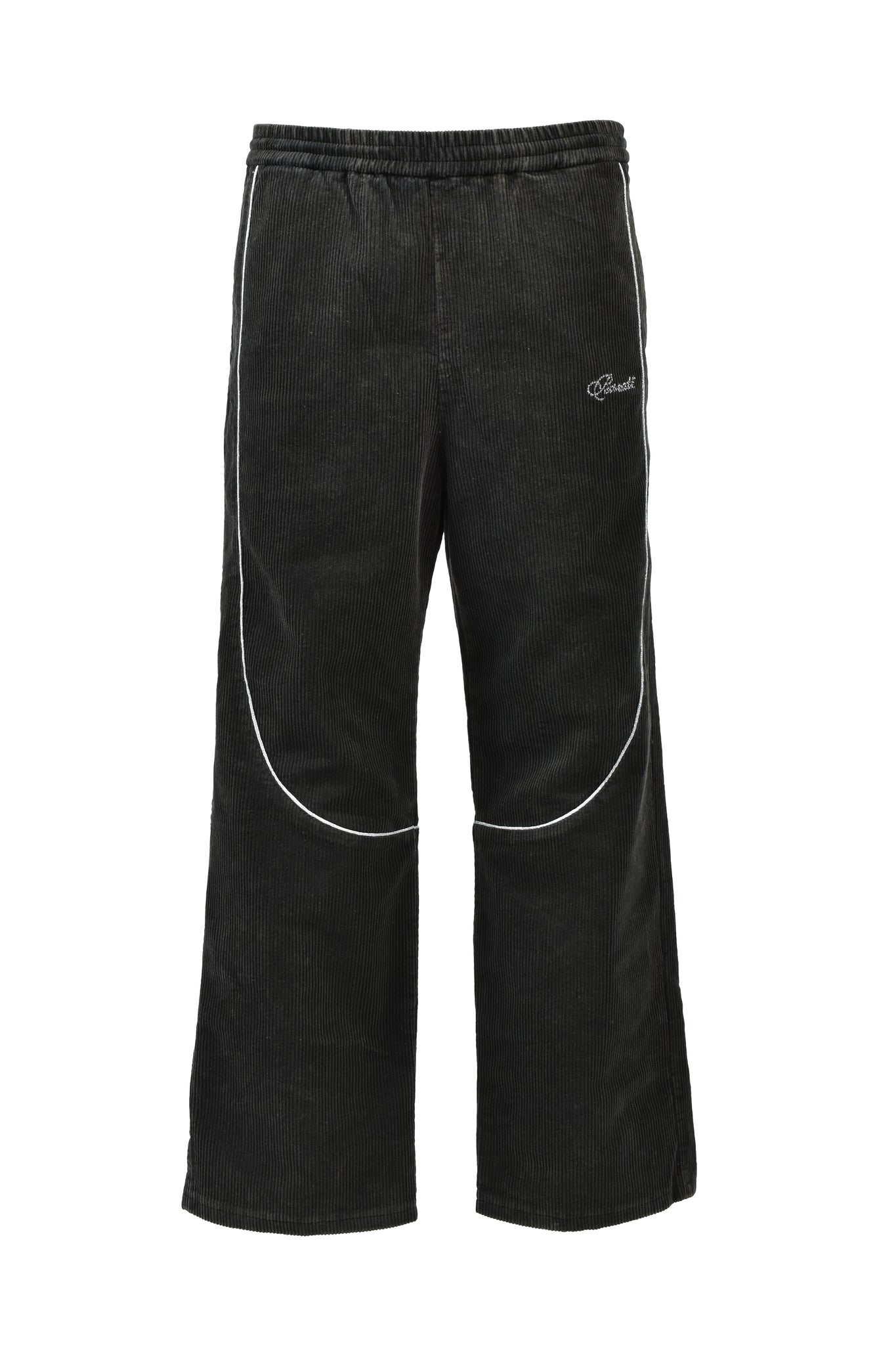 SCRIPT LOGO PIPING CORDUROY TRACK PANTS / BLACK ｜BREATH ブレス 