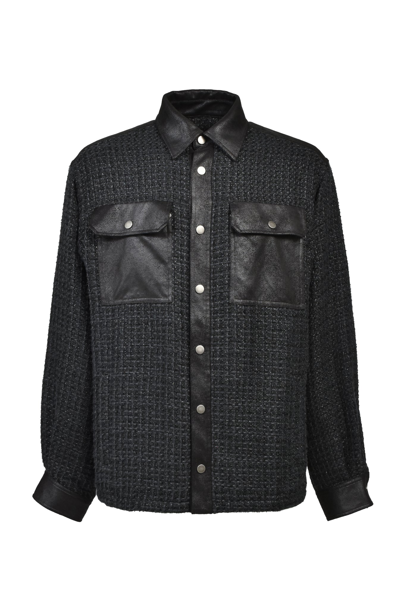 トップス NEW RICH TWEED CHECK SHIRT / BLACK NEW RICH TWEED CHECK SHIRT / BLACK ｜BREATH ブレス - BAD HOP