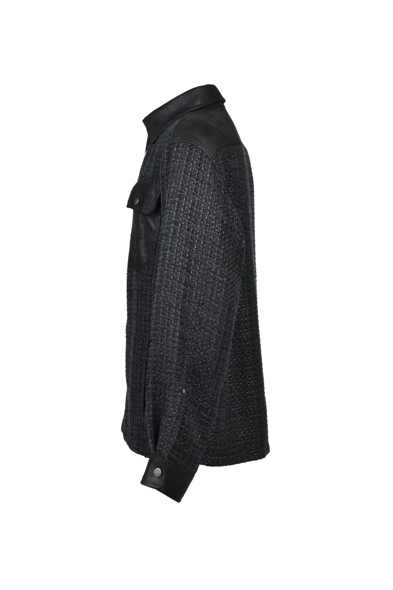 NEW RICH TWEED CHECK SHIRT / BLACK ｜BREATH ブレス - BAD HOP 