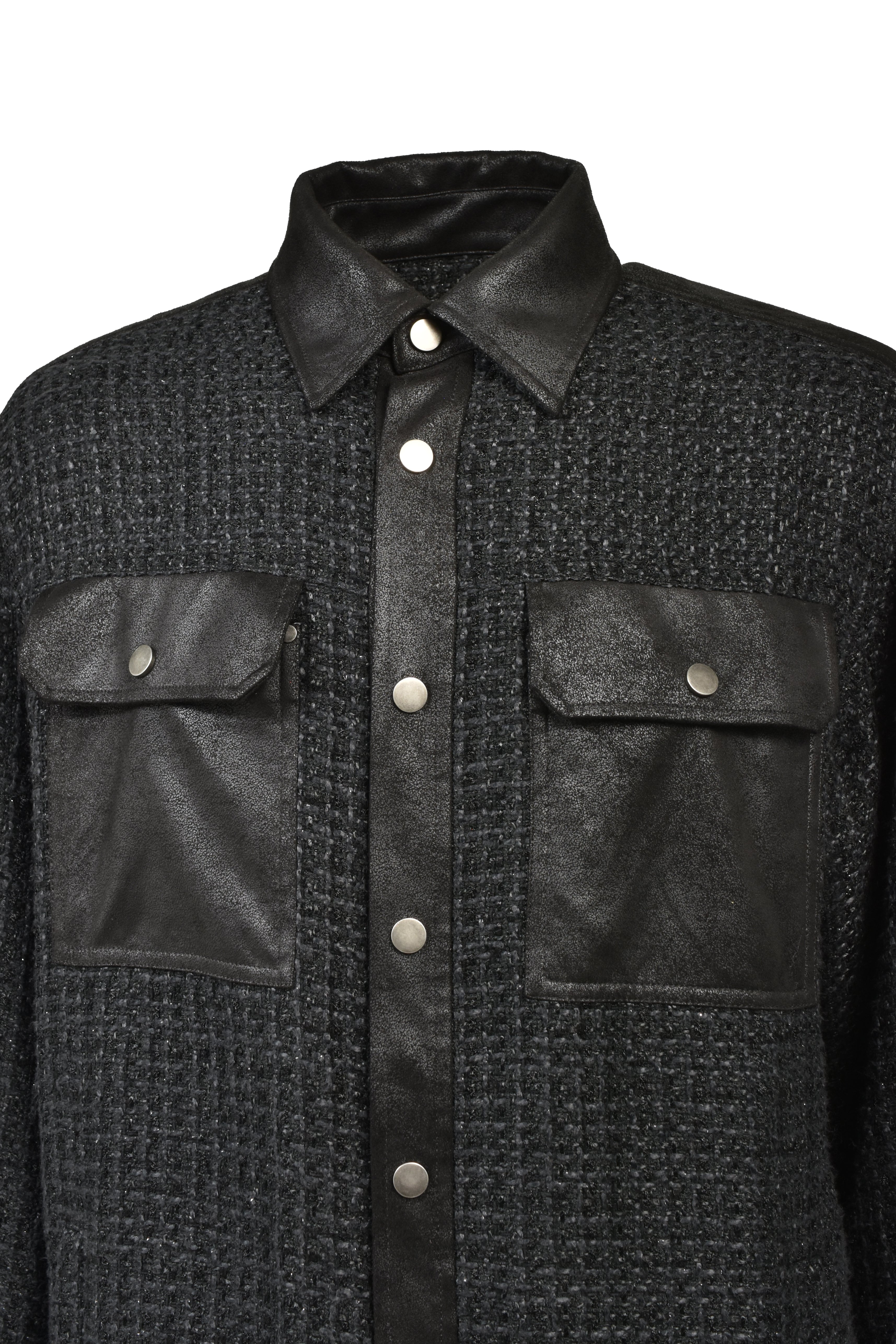 トップス NEW RICH TWEED CHECK SHIRT / BLACK NEW RICH TWEED CHECK SHIRT / BLACK ｜BREATH ブレス - BAD HOP
