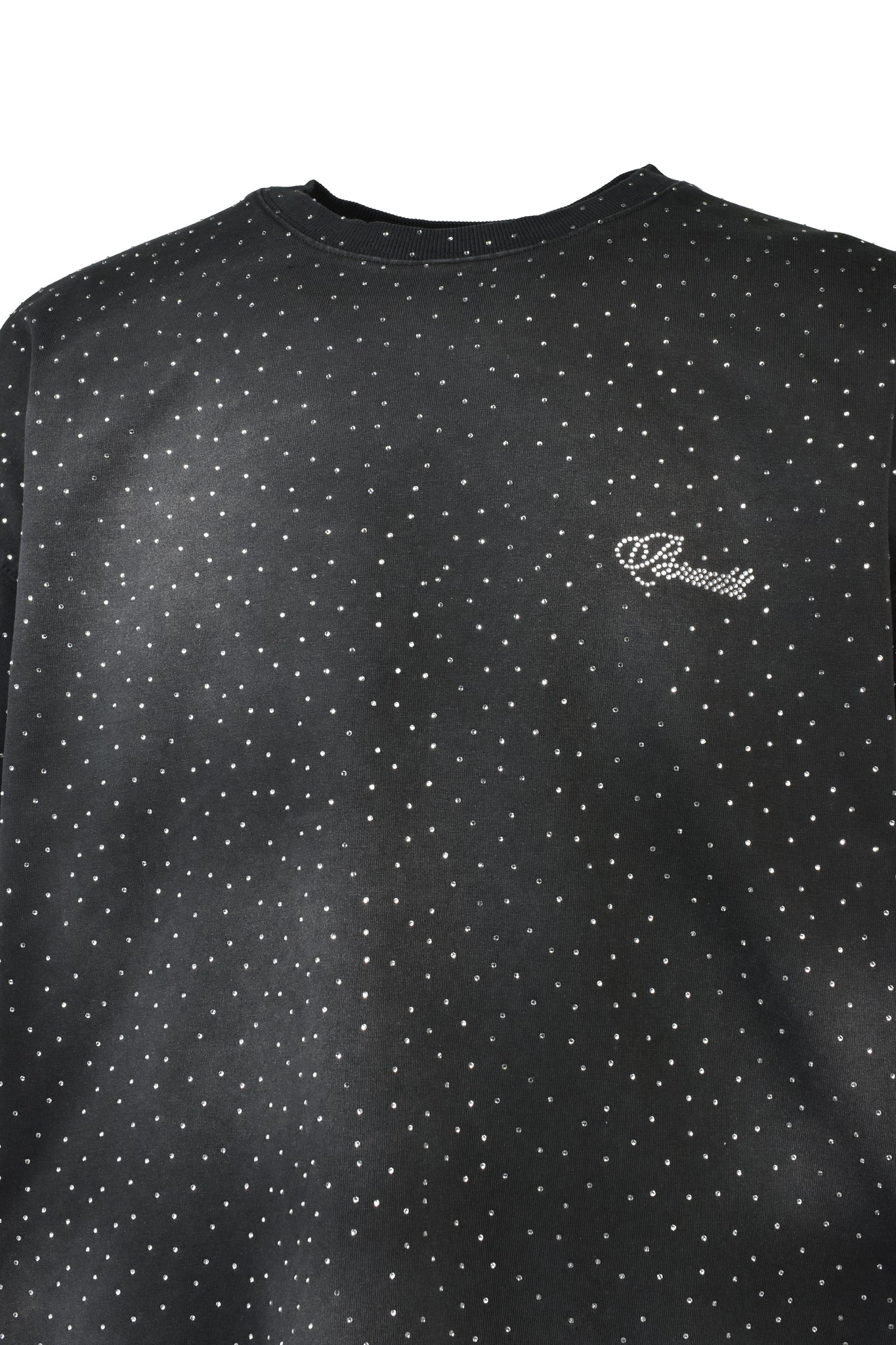 SCRIPT LOGO FADE RHINESTONE TEE / BLACK ｜BREATH ブレス - BAD HOP 