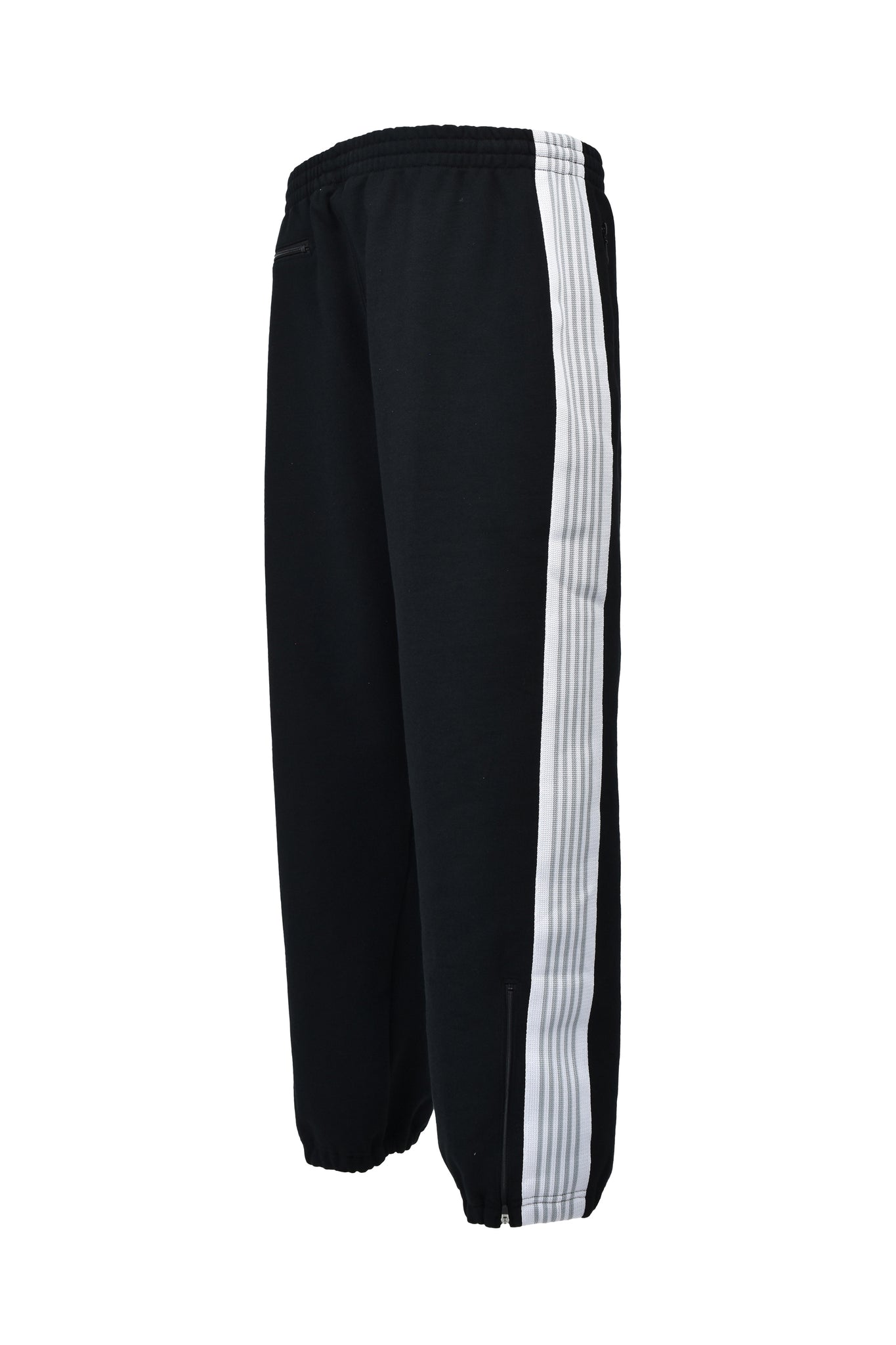 Needles ZIPPED TRACK PANT - SWEAT / BLK WHT – BREATH - Size