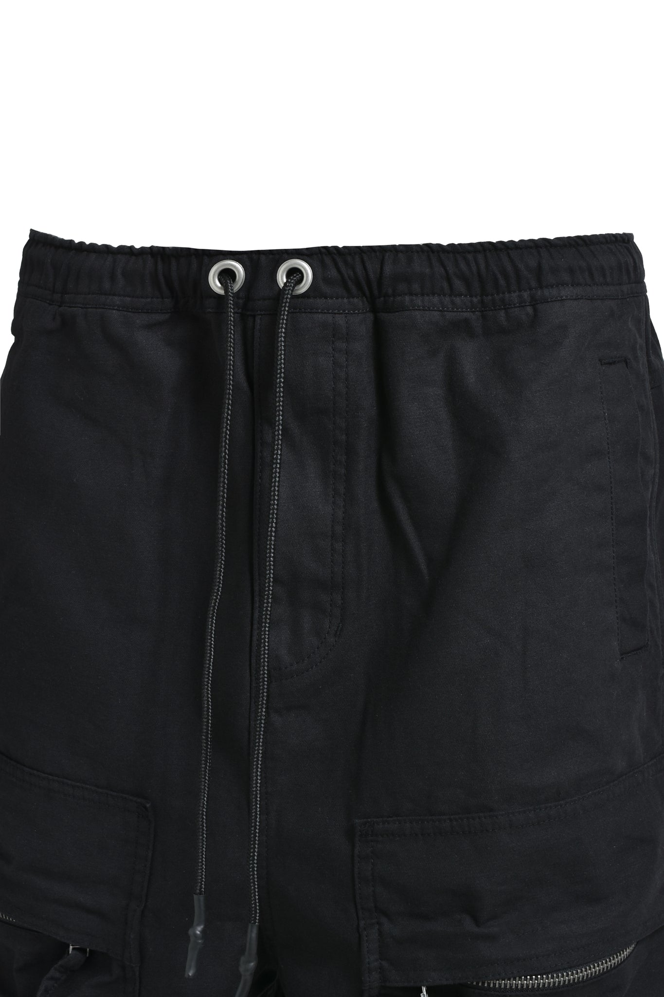 NEWRICH BIG CARGO SHORTS / COTTON BLACK