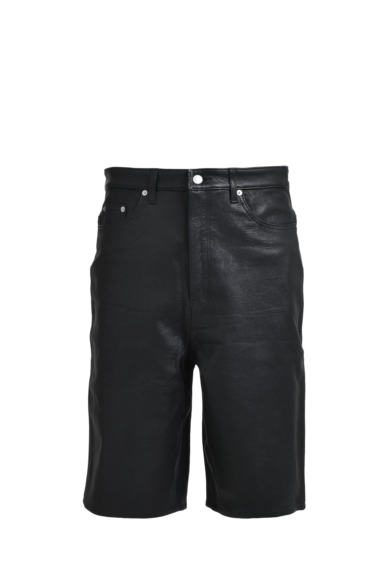 NEWRICH LEATHER SHORTS / BLACK