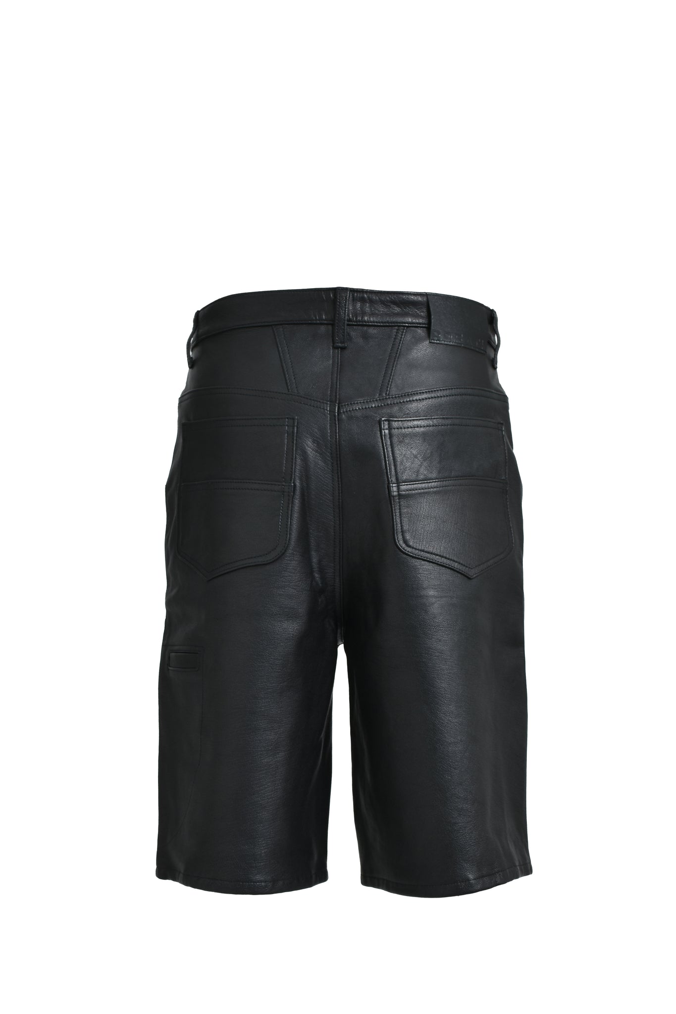 NEWRICH LEATHER SHORTS / BLACK