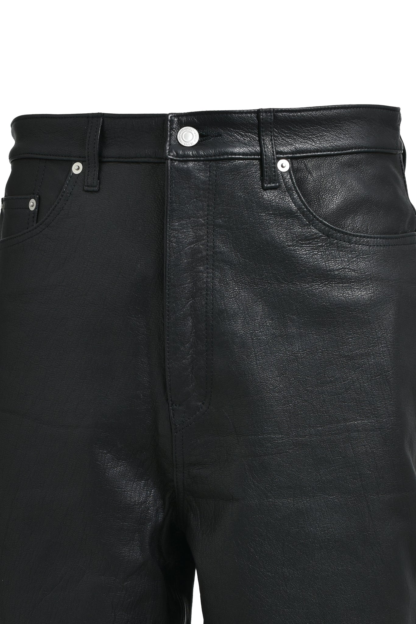 NEWRICH LEATHER SHORTS / BLACK