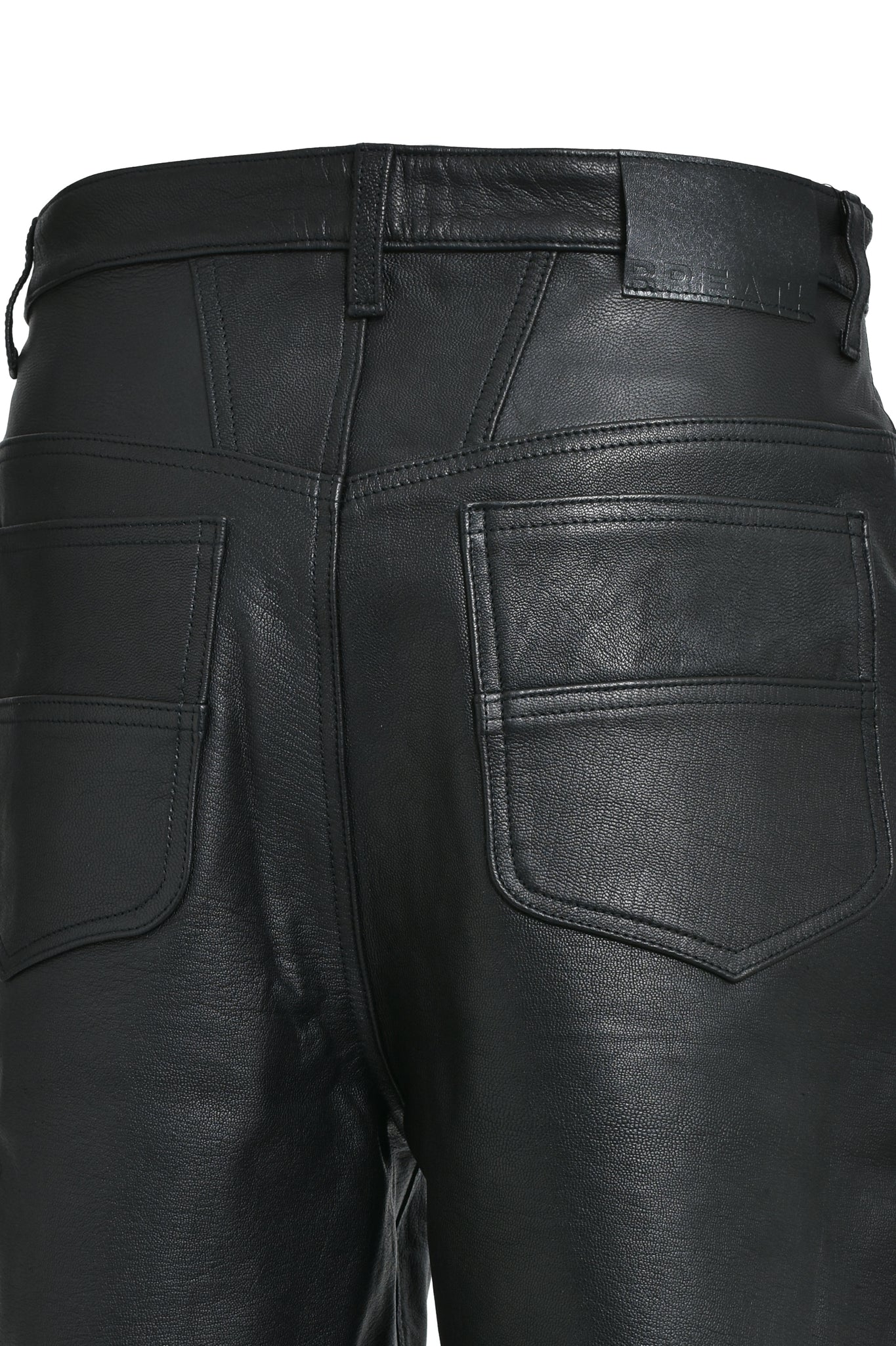 NEWRICH LEATHER SHORTS / BLACK