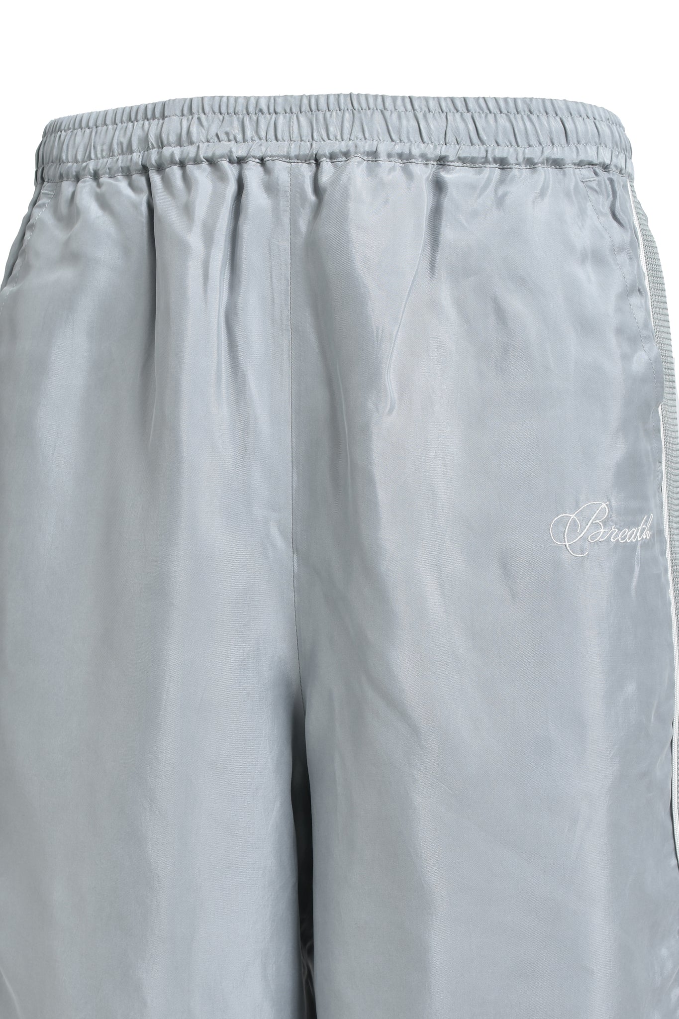 SCRIPT LOGO LINE SHORTS / GREY