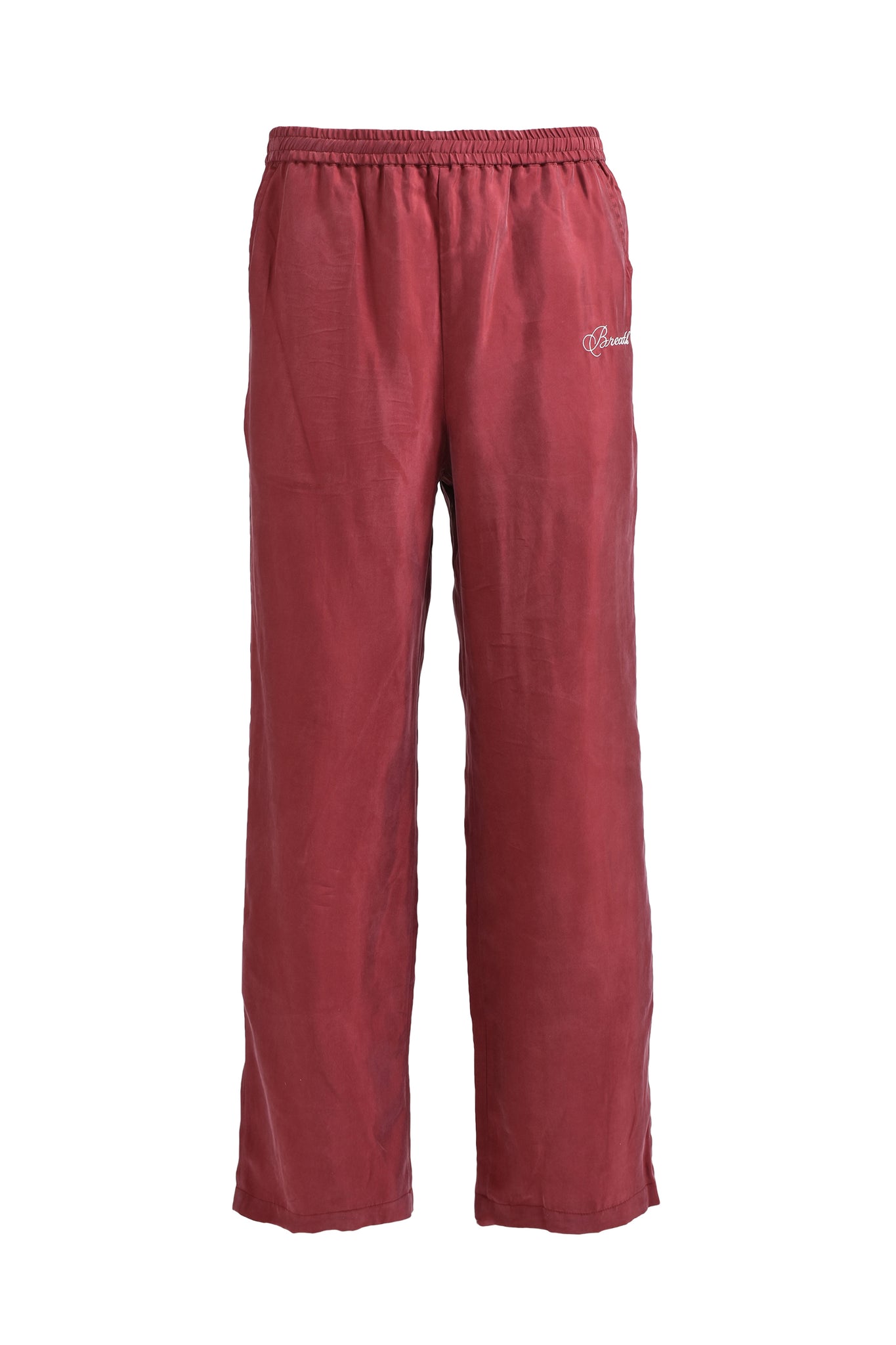 SCRIPT LOGO SATIN PANTS / WINE