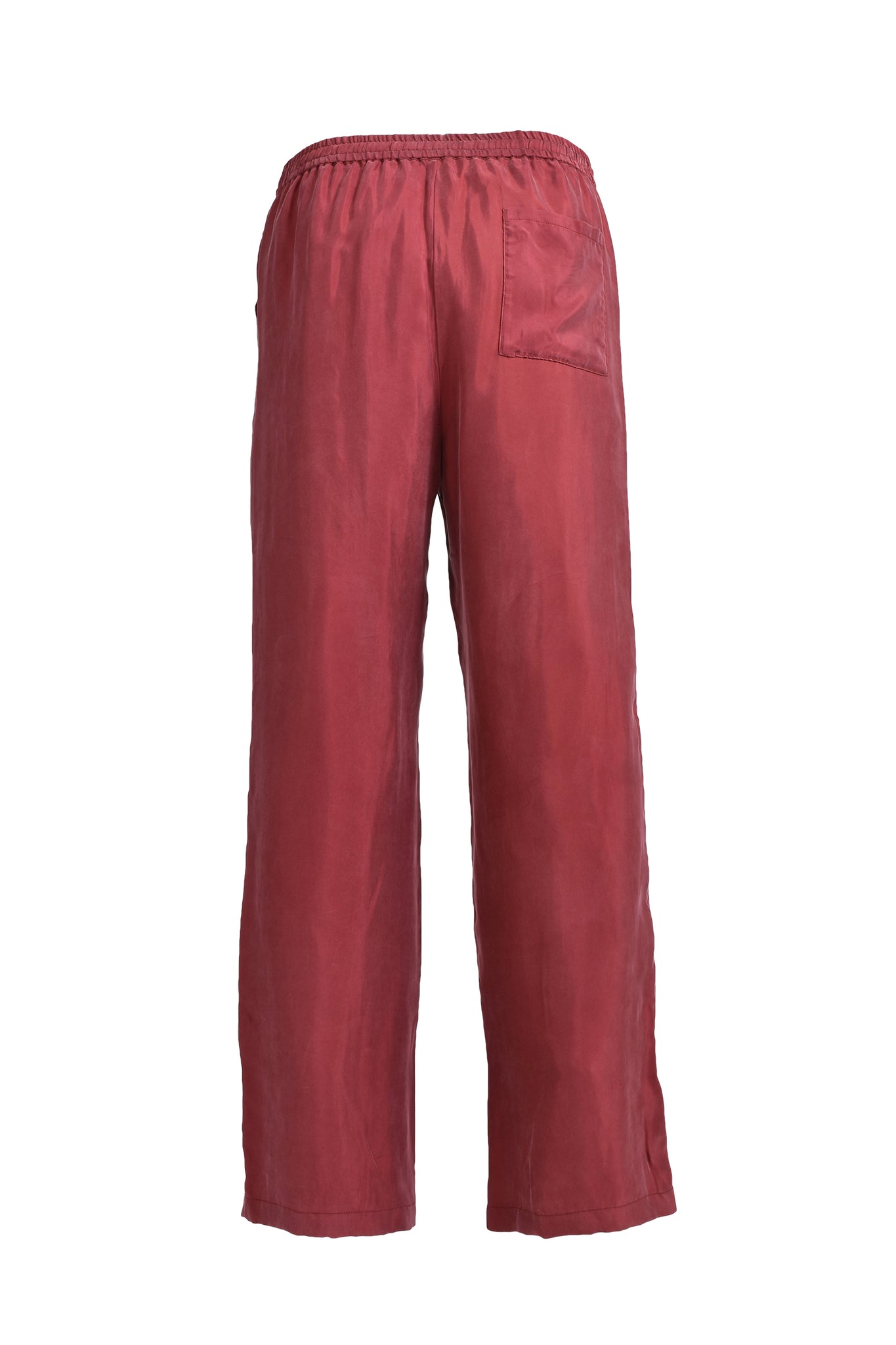 SCRIPT LOGO SATIN PANTS / WINE