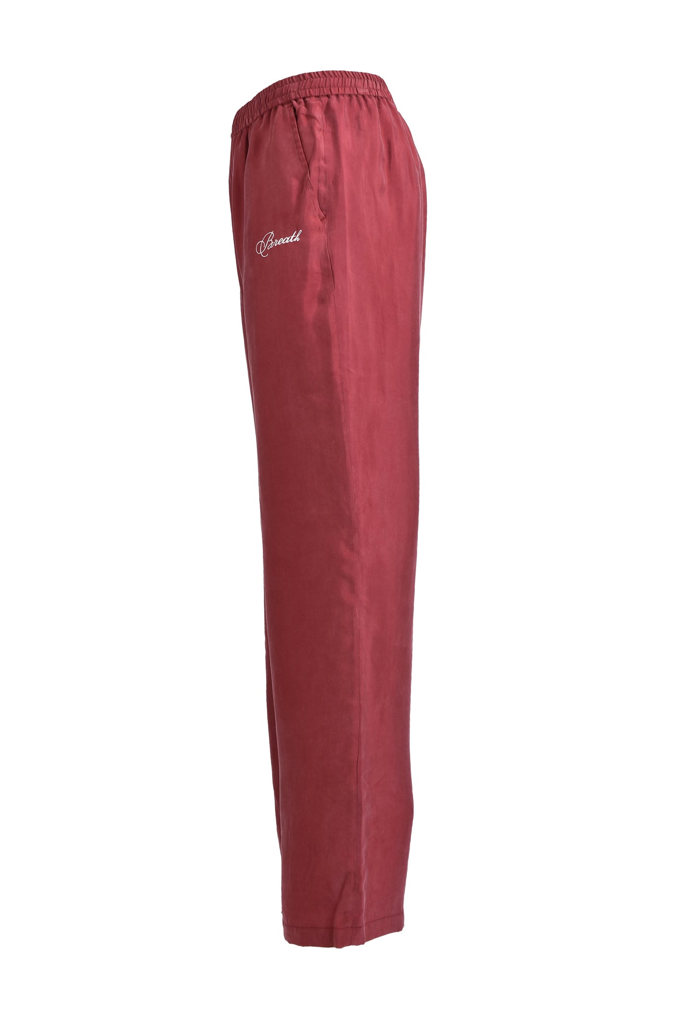 SCRIPT LOGO SATIN PANTS / WINE