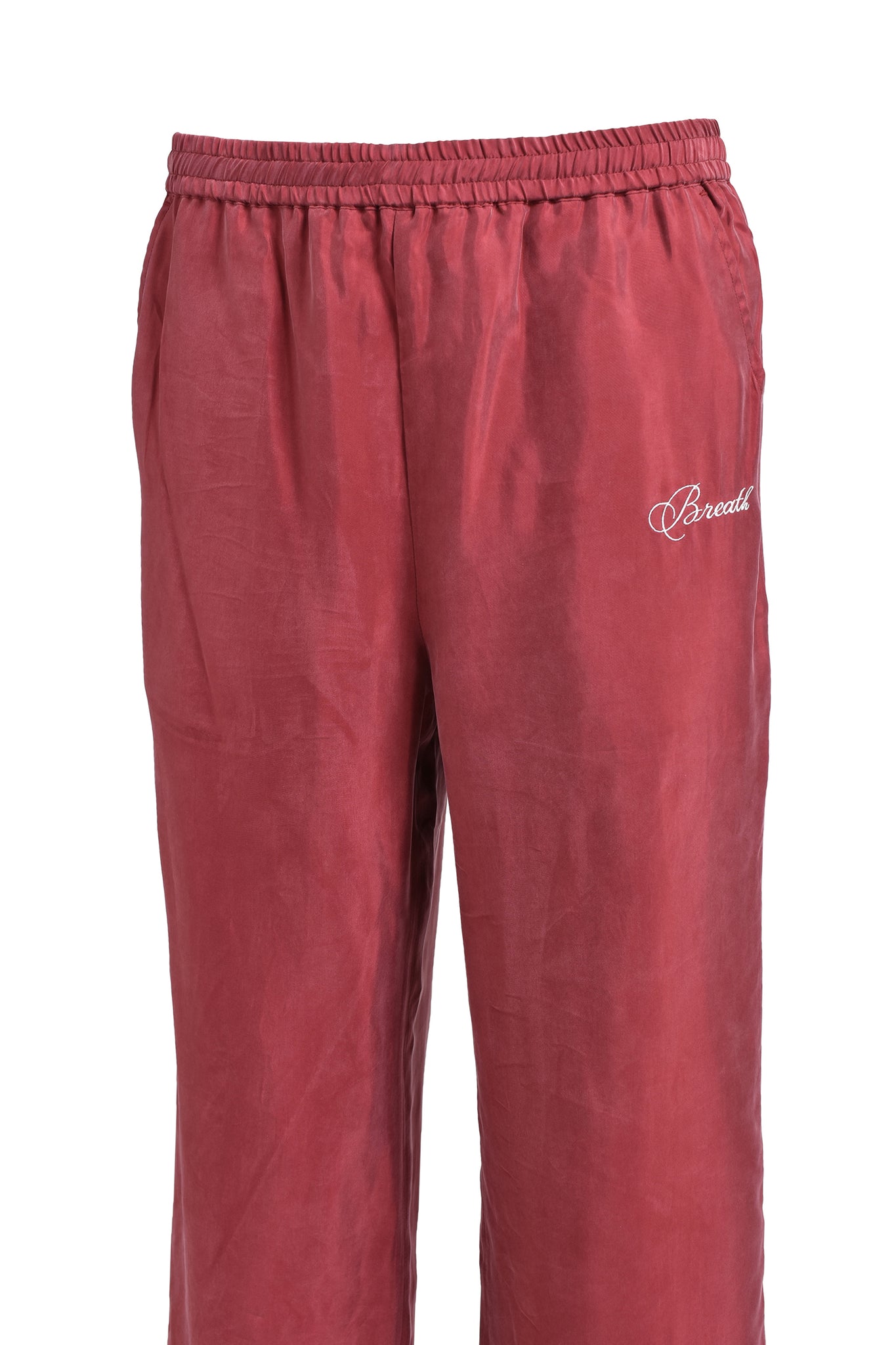 SCRIPT LOGO SATIN PANTS / WINE