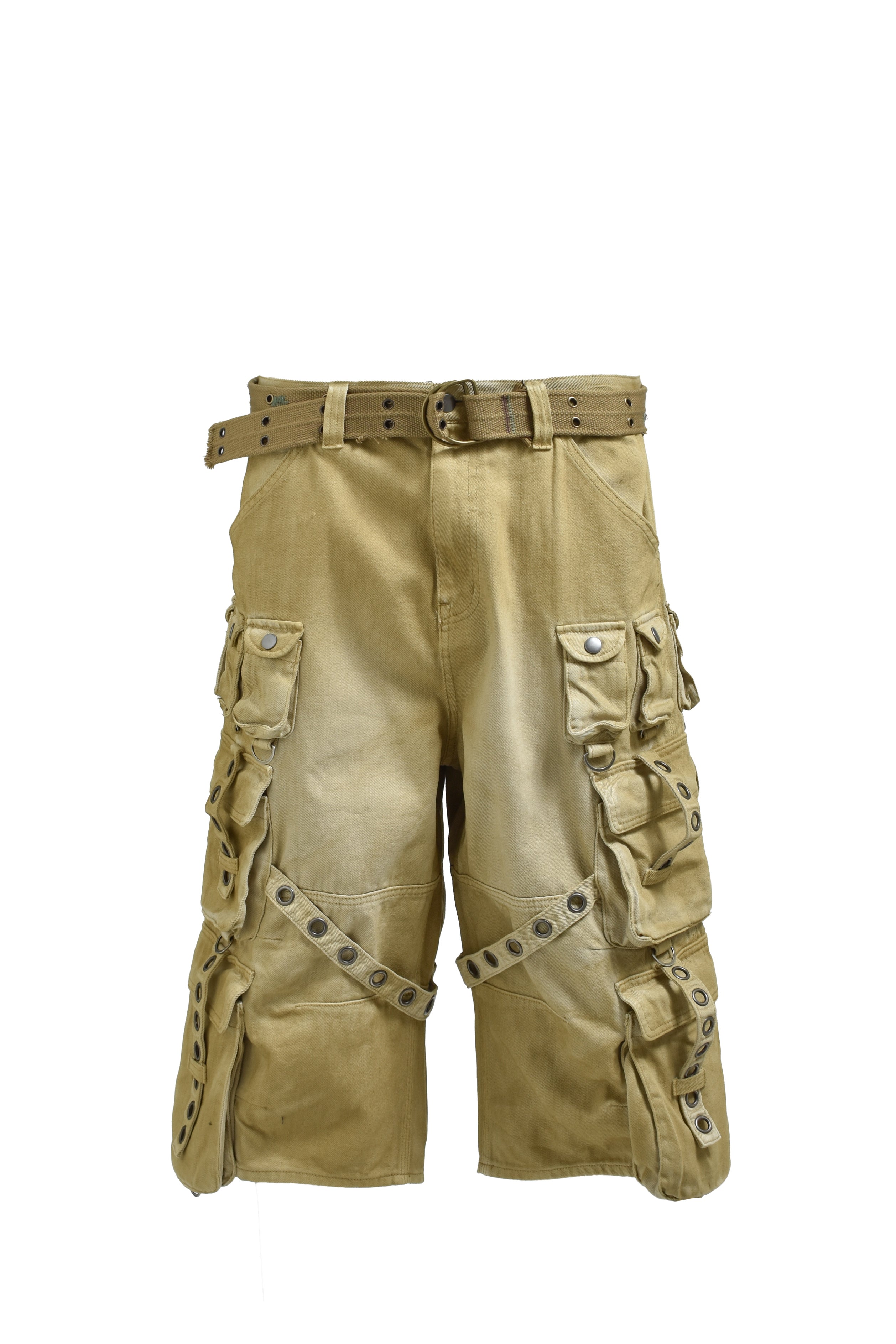 BLEACH CARGO PANTS W / BELT / DESERT – BREATH - サイズ Waist Front Rise ...