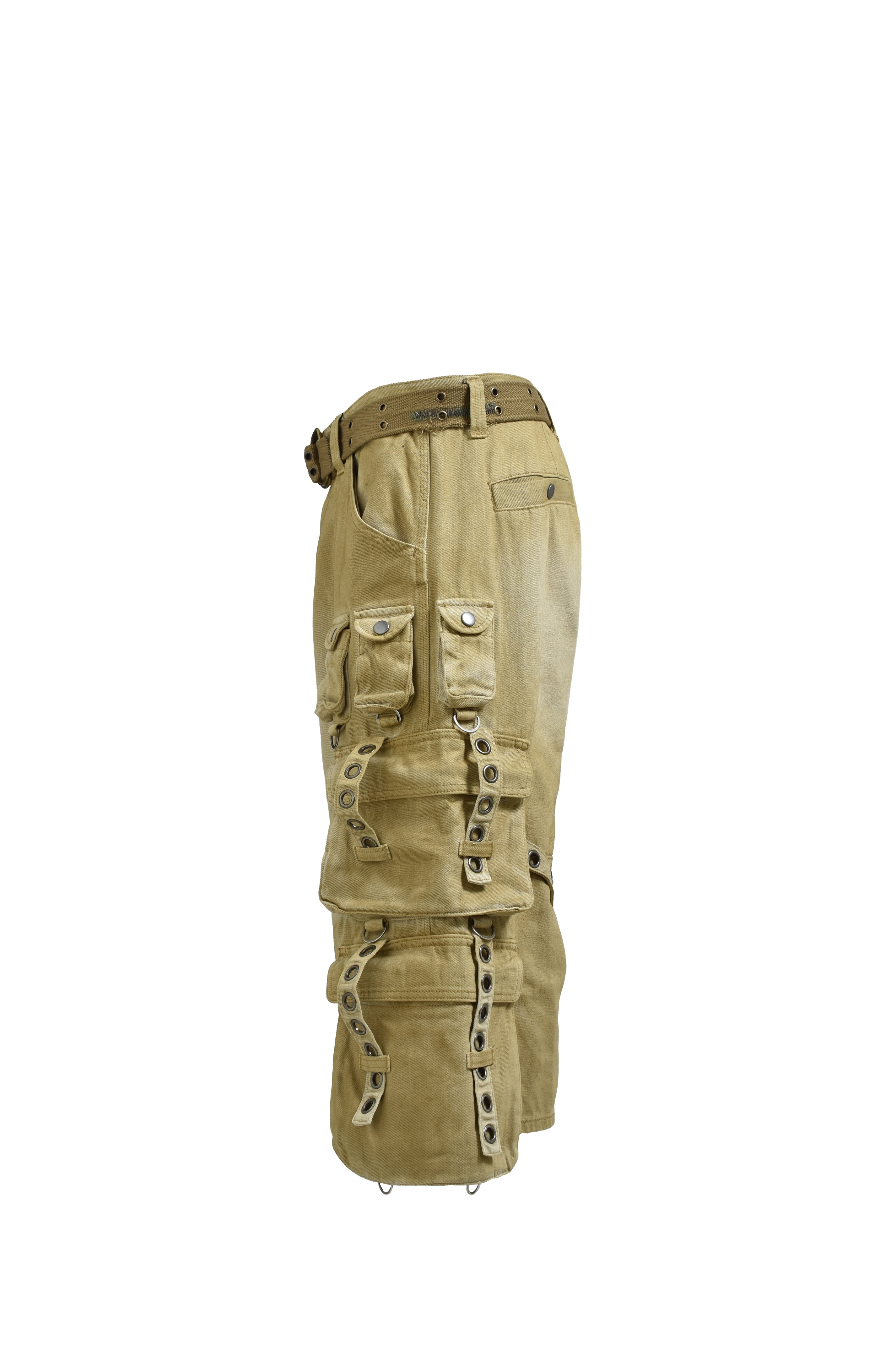BLEACH CARGO PANTS W / BELT / DESERT – BREATH - サイズ ウエスト