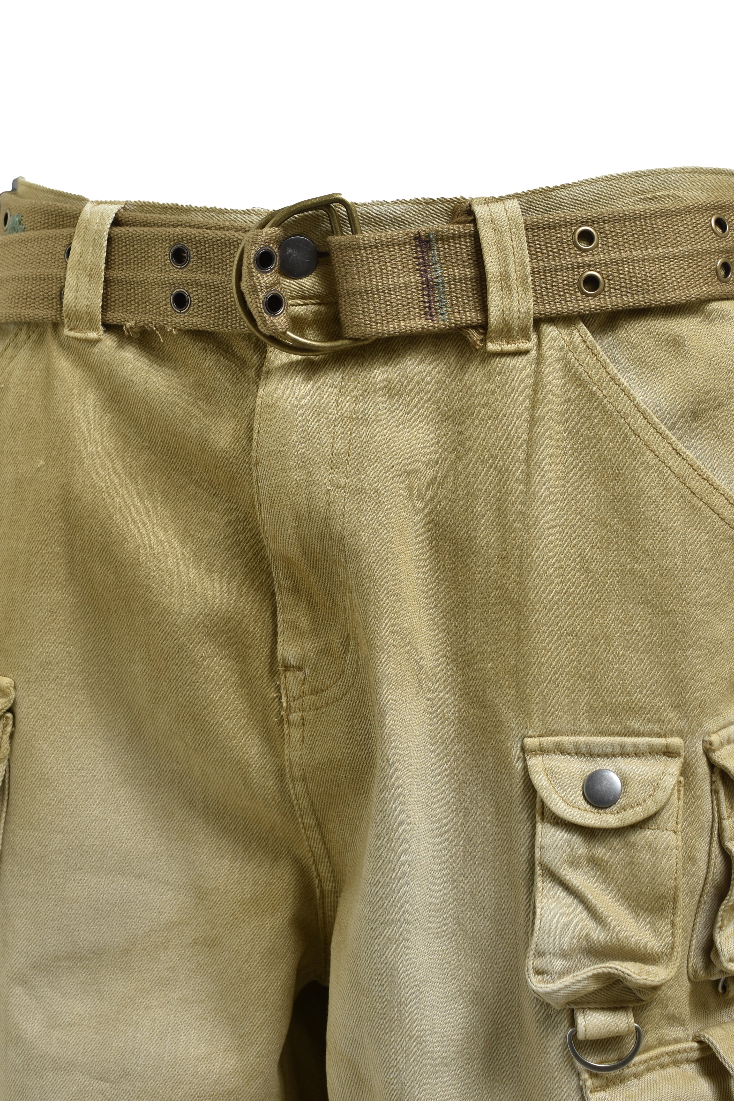 BLEACH CARGO PANTS W / BELT / DESERT – BREATH - サイズ ウエスト
