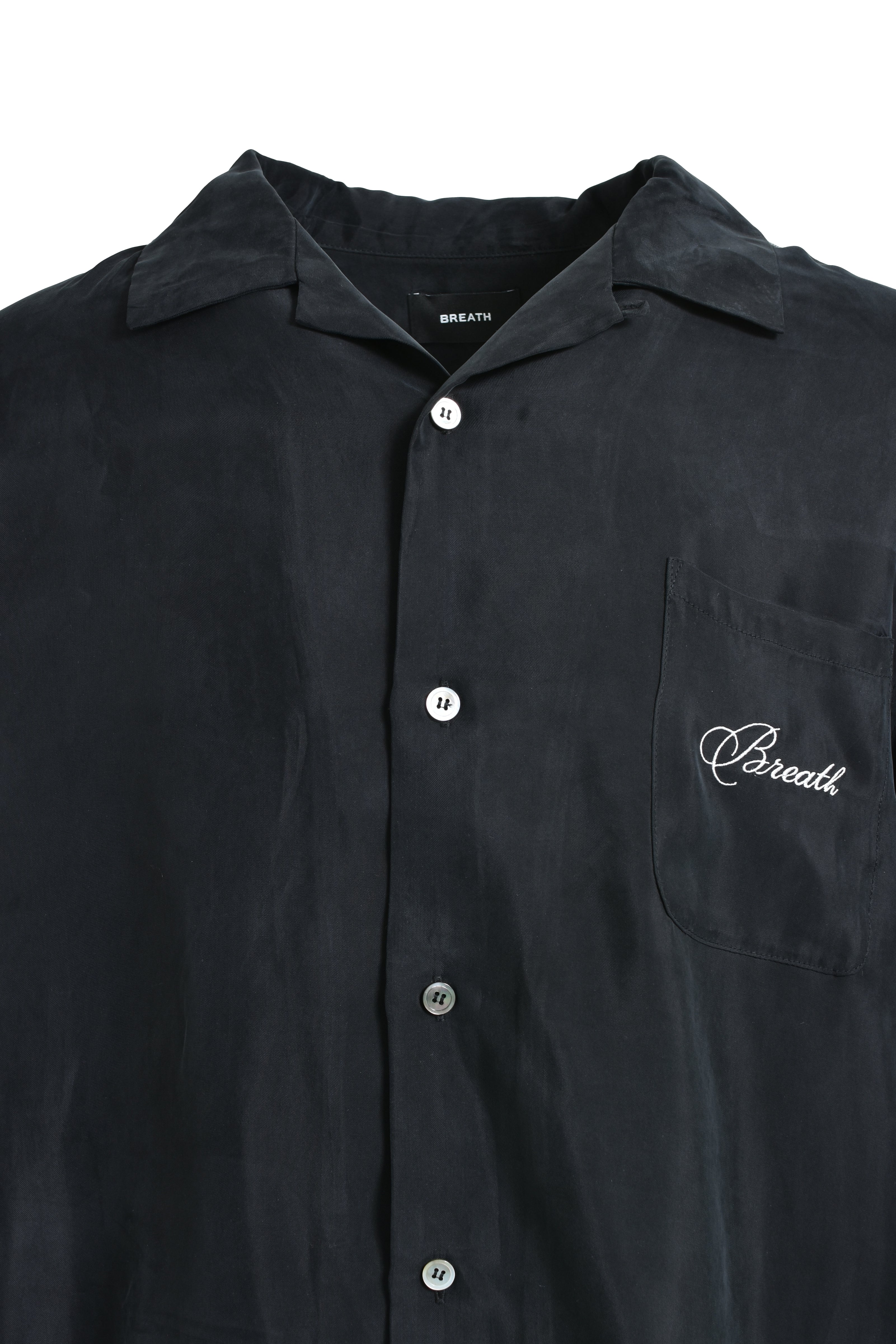 SCRIPT LOGO LINE SHIRT / BLACK – BREATH - サイズ 着丈 身幅