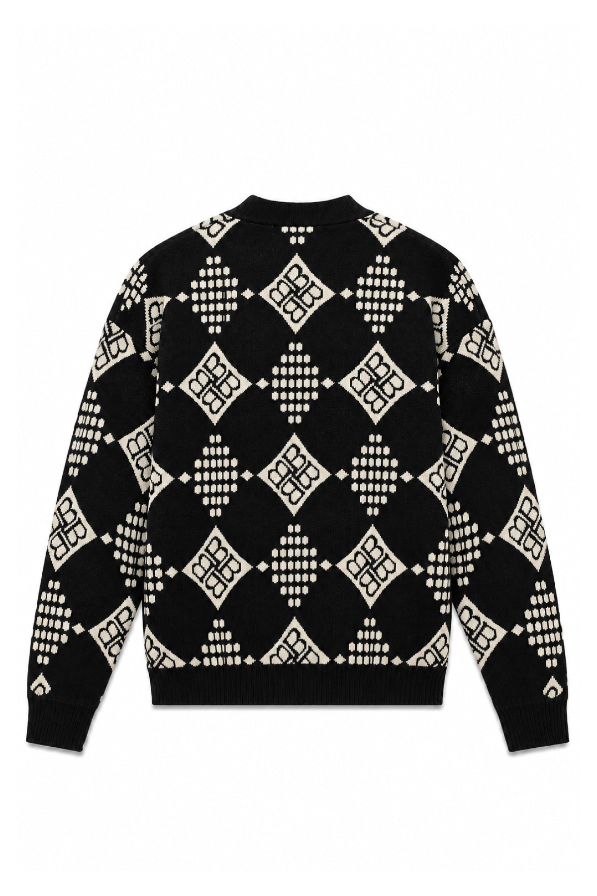 DIAMOND KNIT CARDIGAN / BLACK ｜BREATH ブレス - BAD HOP