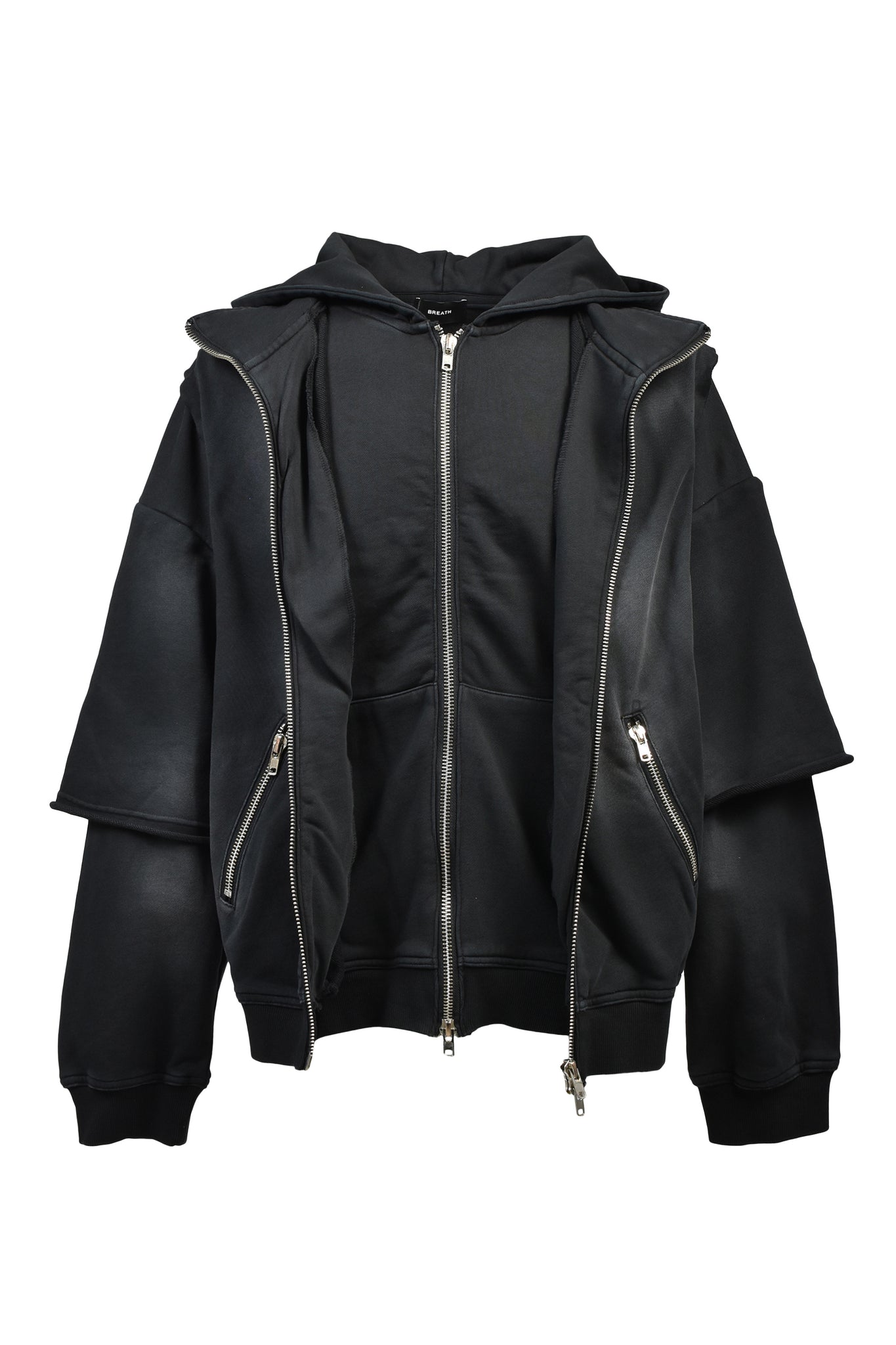 m*a様 BREATH COATING ZIP UP HOODIE BLK ブレ COATING ZIP UP HOODIE TYPE-2 / BLACK ｜BREATH ブレス - BAD HOP
