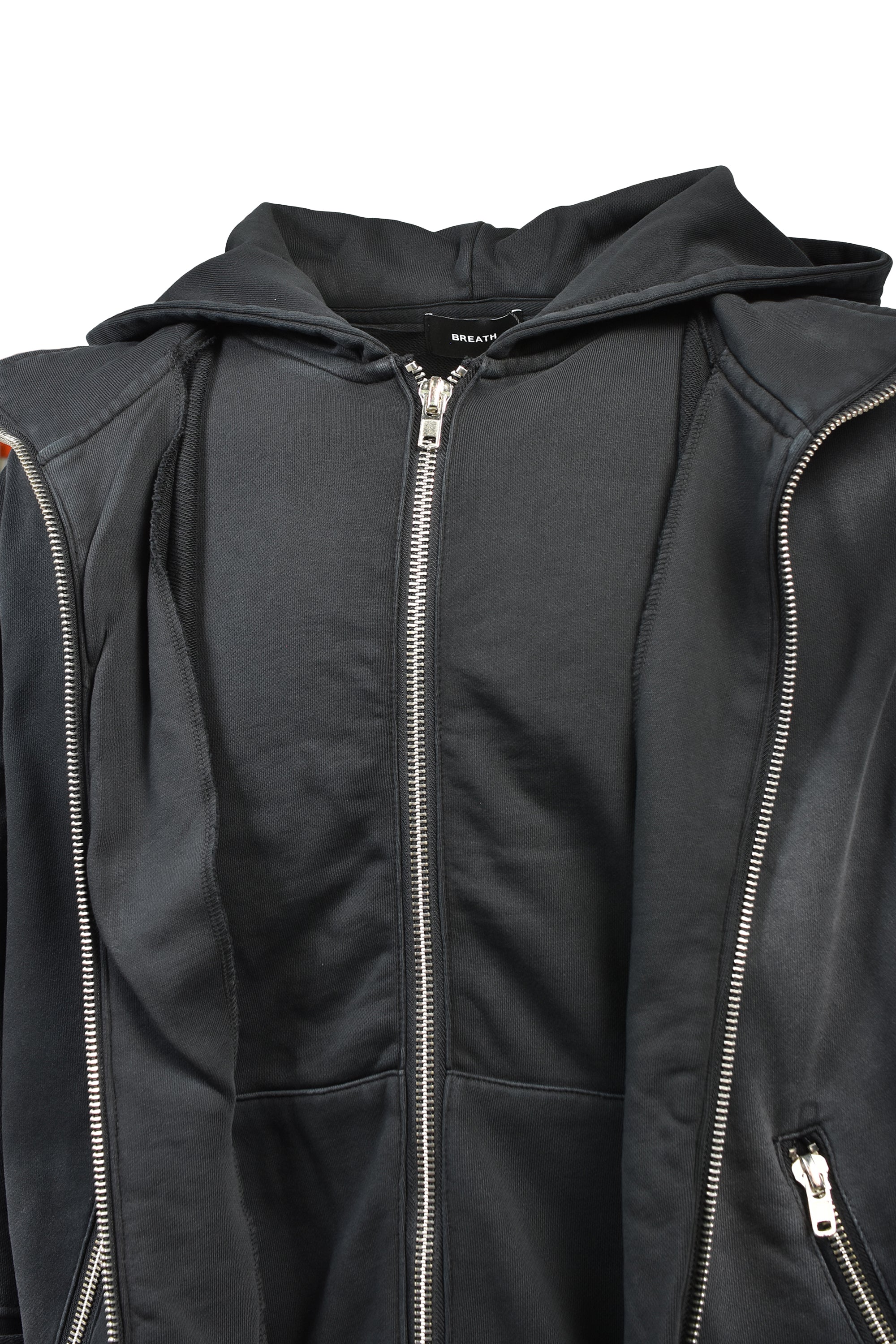 m*a様 BREATH COATING ZIP UP HOODIE BLK ブレ COATING ZIP UP HOODIE TYPE-2 / BLACK ｜BREATH ブレス - BAD HOP