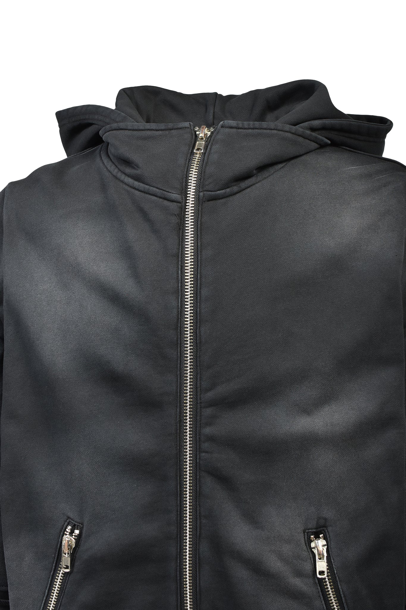 BREACH LAYERED ZIP HOODIE / BLACK ｜BREATH ブレス - BAD HOP