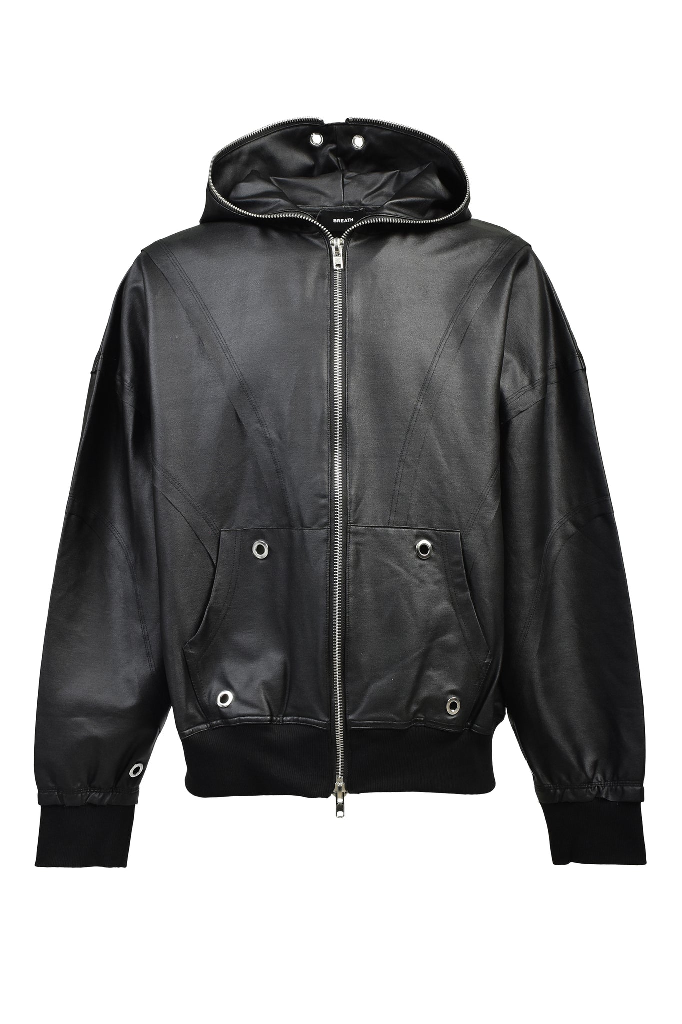 m*a様 BREATH COATING ZIP UP HOODIE BLK ブレ BREATH - ブレス】 COATING ZIP UP HOODIE / BLACK （フーディー
