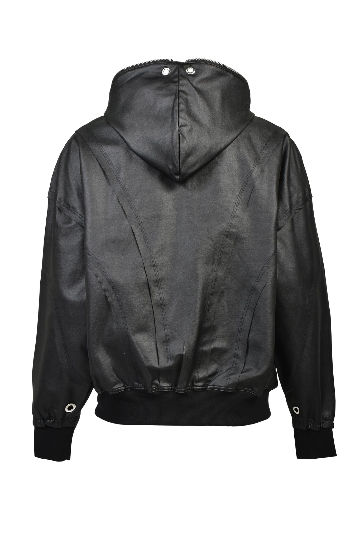 COATING ZIP UP HOODIE TYPE-2 / BLACK ｜BREATH ブレス - BAD HOP
