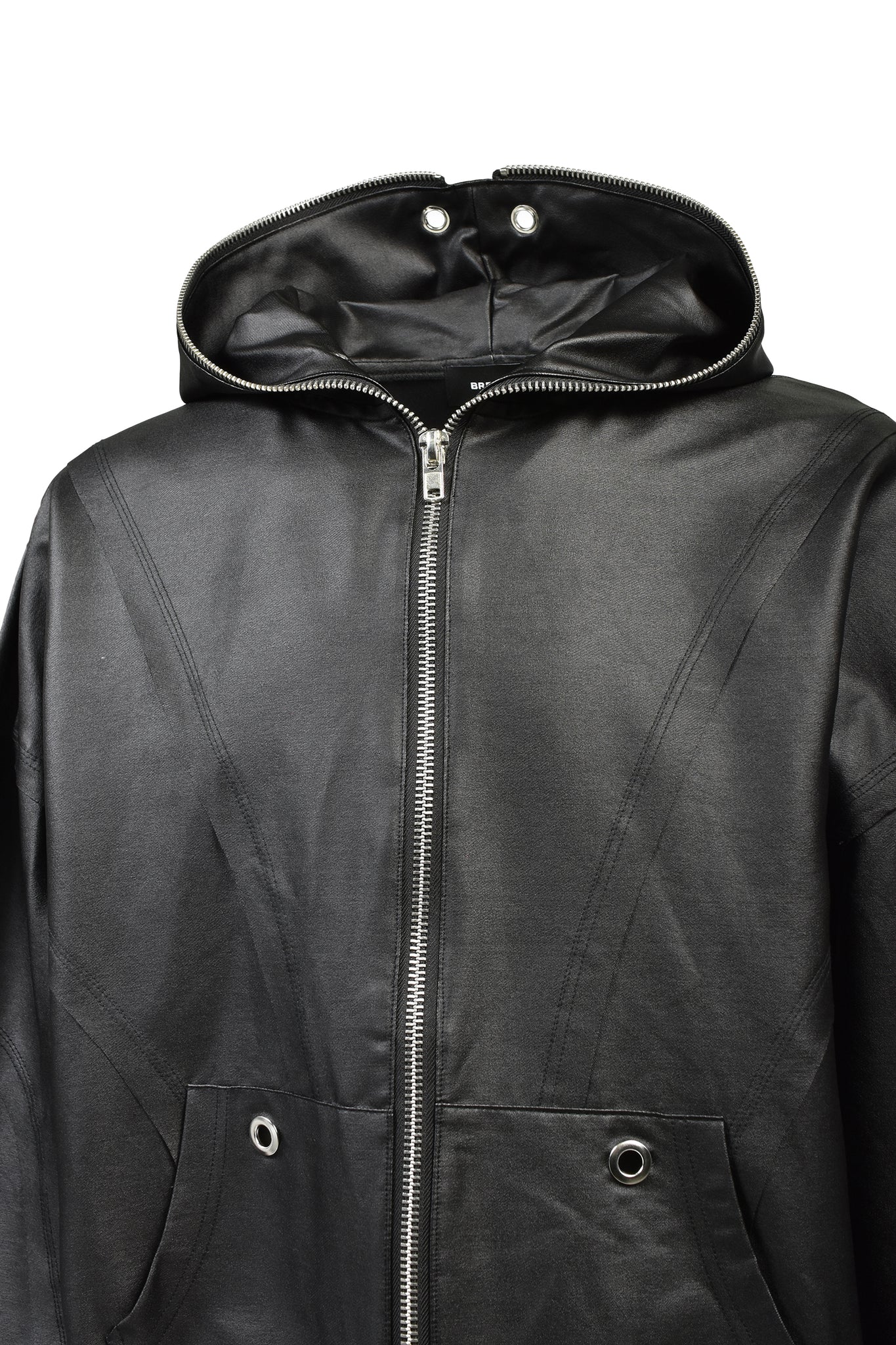 【BADHOP着用】 BREATH COATING ZIP UP HOODIE COATING ZIP UP HOODIE TYPE-2 / BLACK ｜BREATH ブレス - BAD HOP