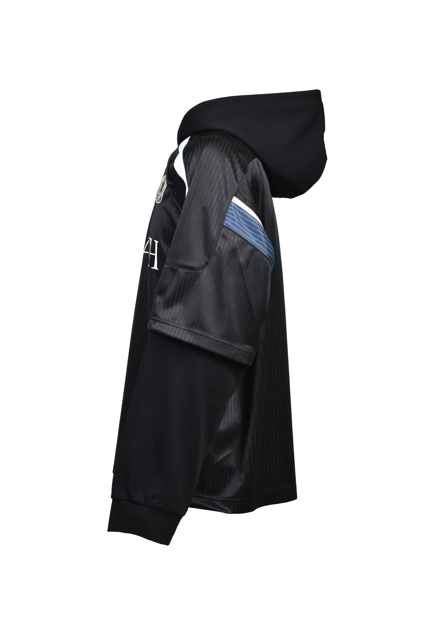 BH LOGO LAYERED GAME SHIRT HOODIE / BLACK ｜BREATH ブレス - BAD