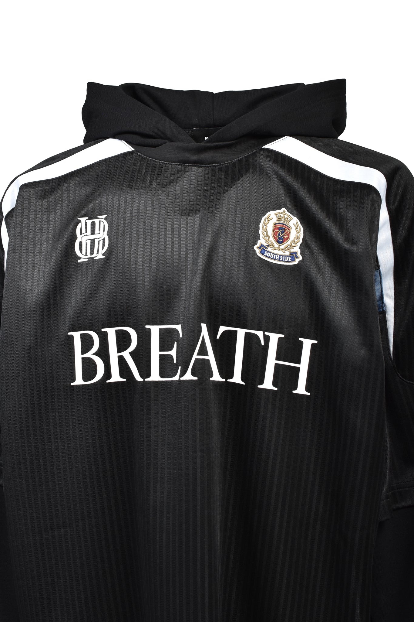 BH LOGO LAYERED GAME SHIRT HOODIE / BLACK ｜BREATH ブレス - BAD