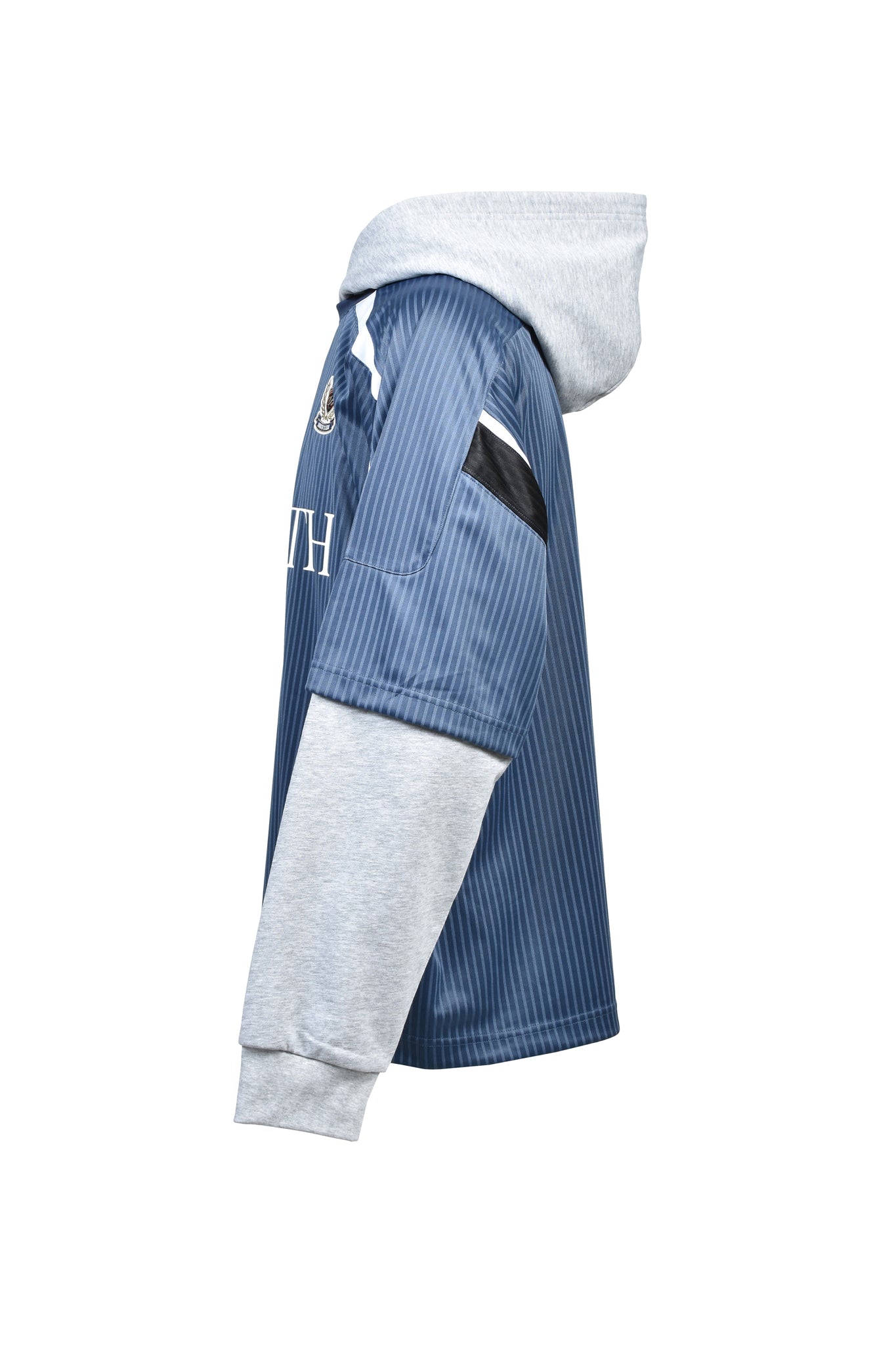 BH LOGO LAYERED GAME SHIRT HOODIE / GREY ｜BREATH ブレス - BAD HOP