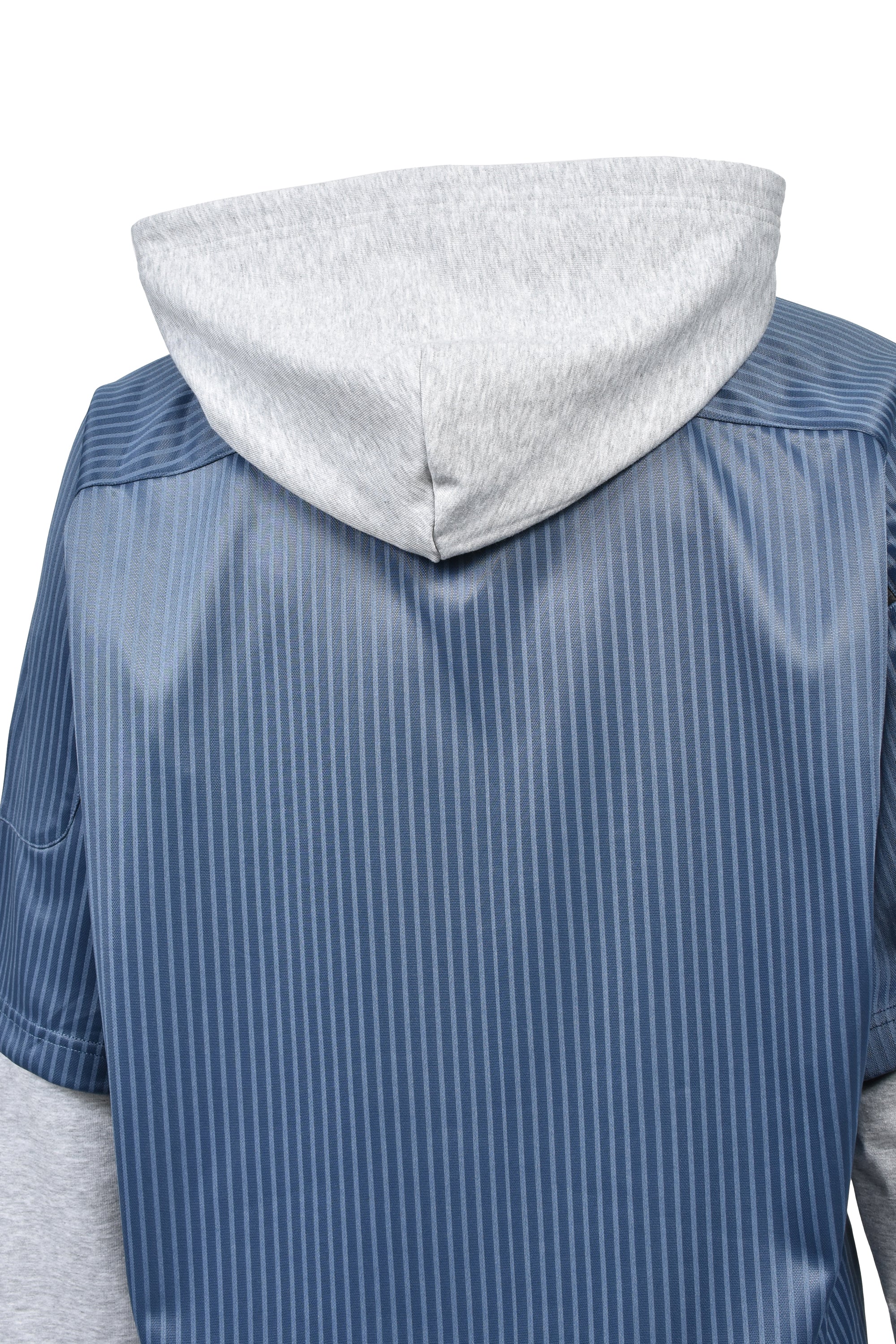 BH LOGO LAYERED GAME SHIRT HOODIE / GREY ｜BREATH ブレス - BAD HOP