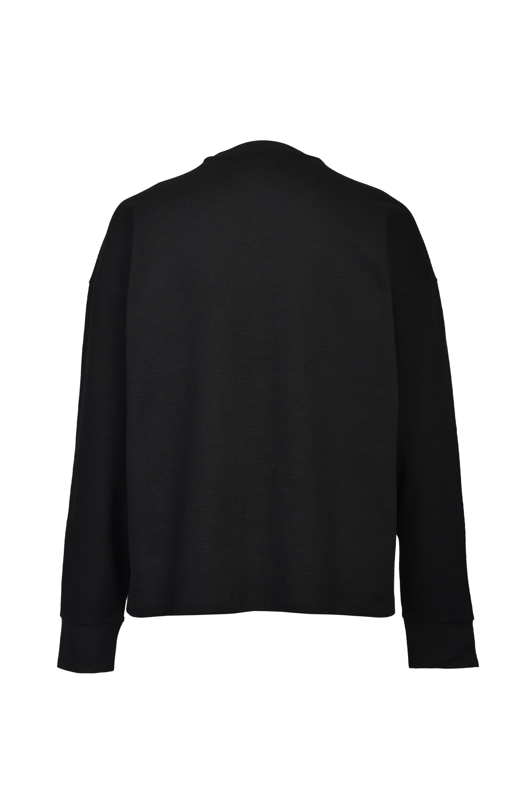 NEW RICH WAFFLE LS TEE TYPE-2 / BLACK ｜BREATH ブレス - BAD HOP