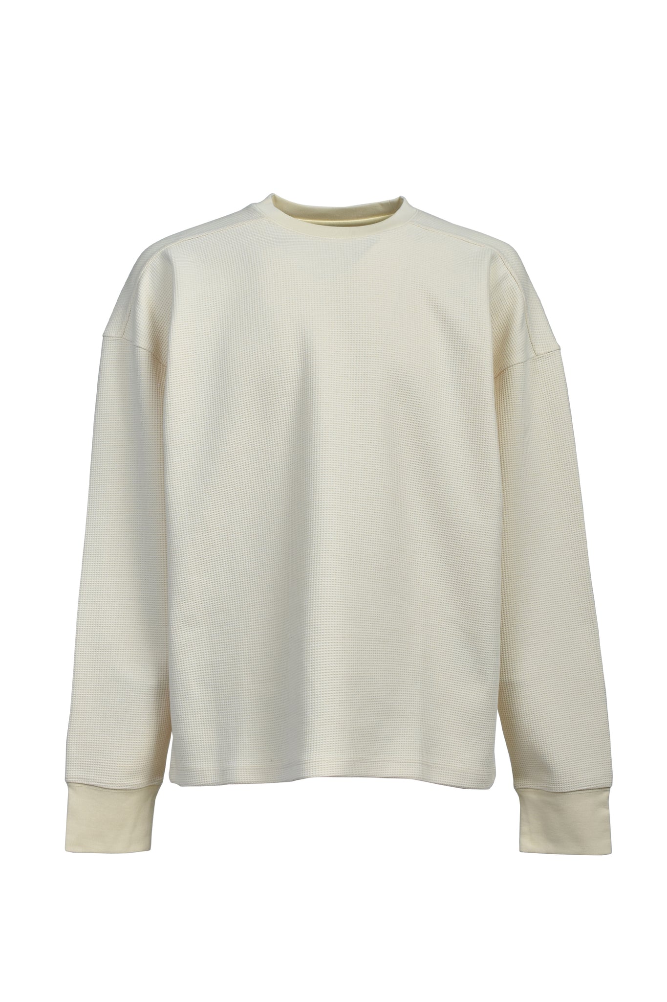 NEW RICH WAFFLE LS TEE TYPE-2 / CREAM ｜BREATH ブレス - BAD HOP 