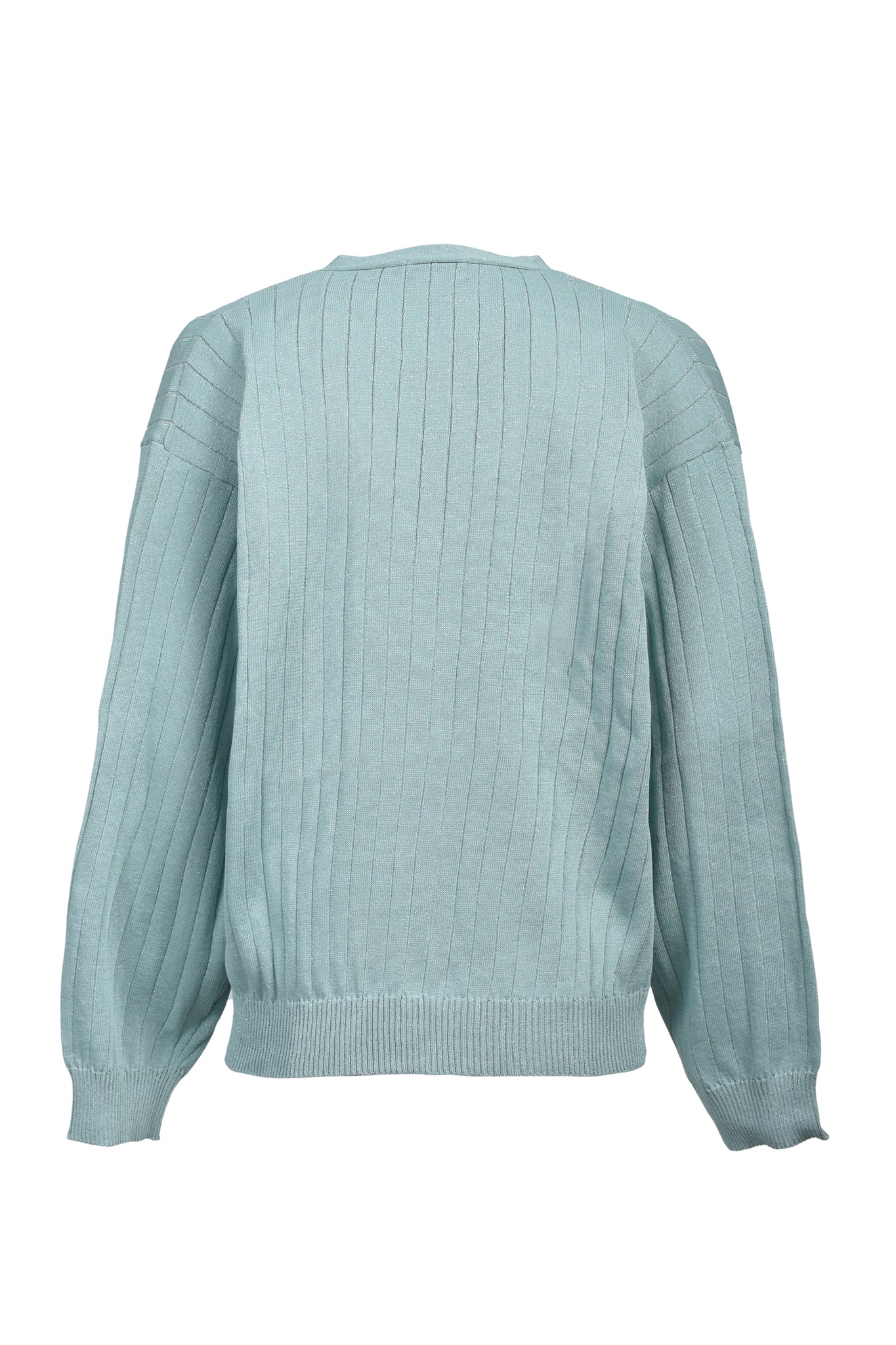 SCRIPT LOGO KNIT CARDIGAN / TURQUOISE ｜BREATH ブレス - BAD HOP