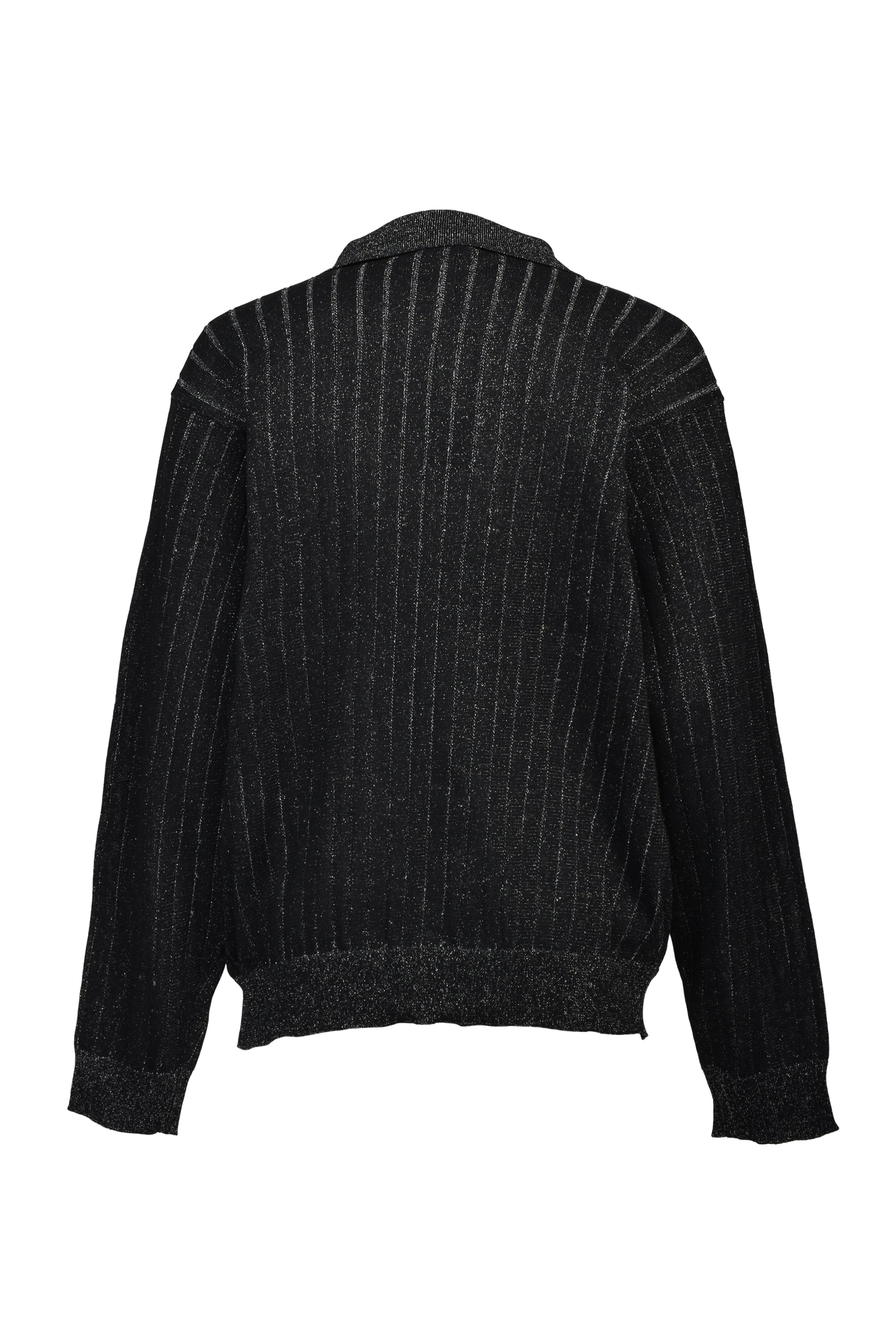 SCRIPT LOGO KNIT ZIP UP JACKET / BLACK ｜BREATH ブレス - BAD HOP