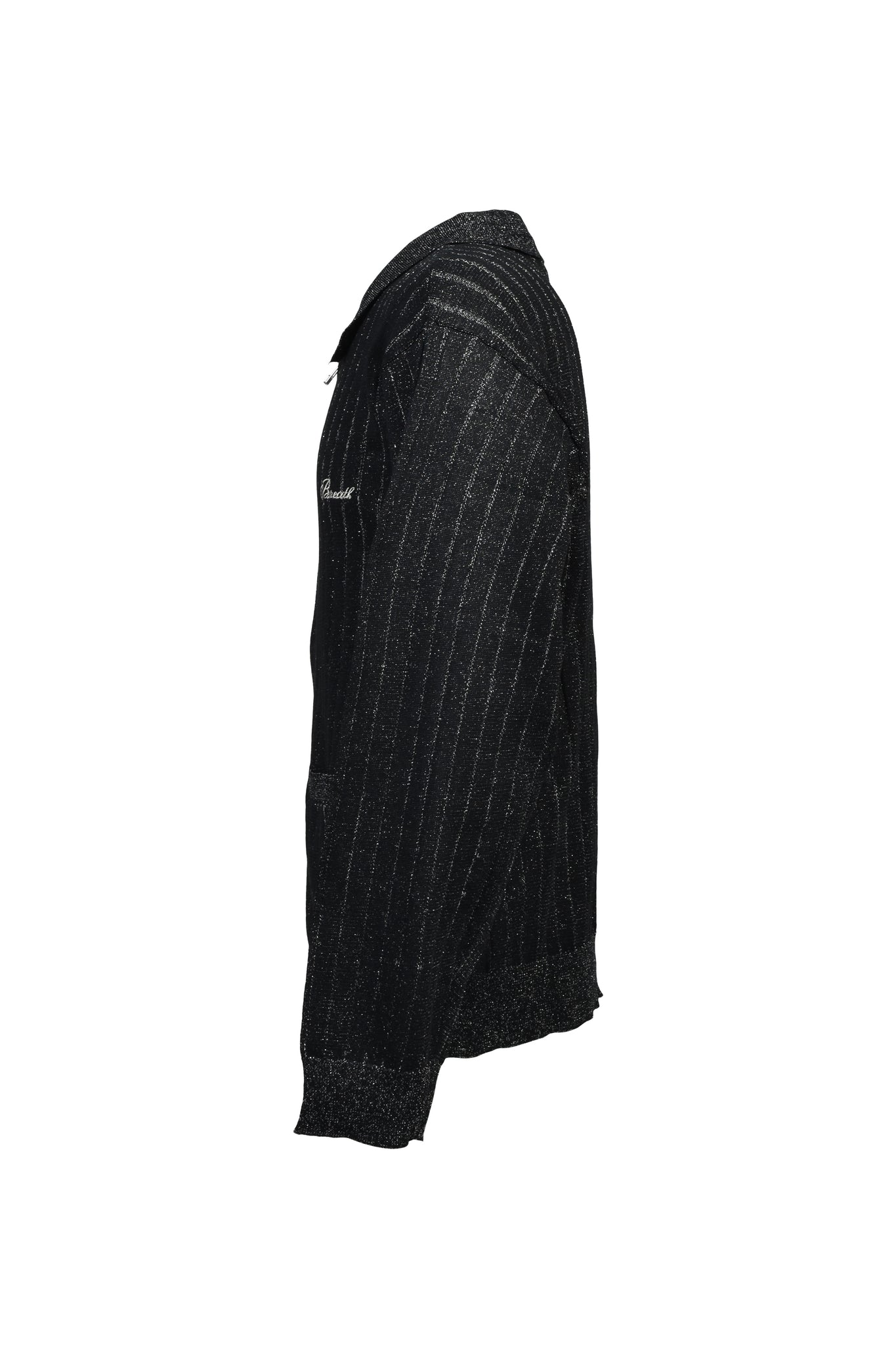 SCRIPT LOGO KNIT ZIP UP JACKET / BLACK ｜BREATH ブレス - BAD HOP