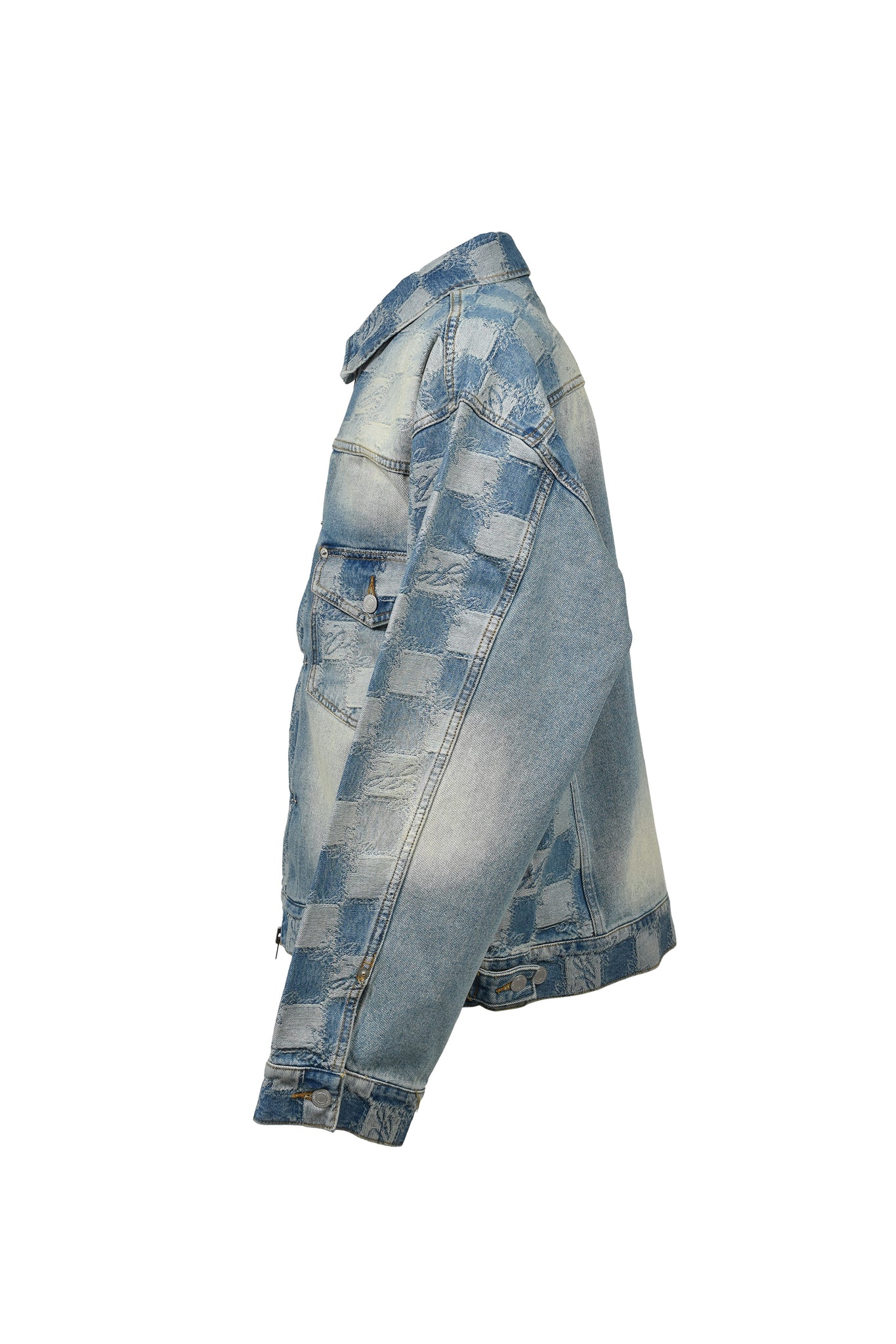 BLOCK CHECK DENIM JACKET / INDIGO ｜BREATH ブレス - BAD HOP
